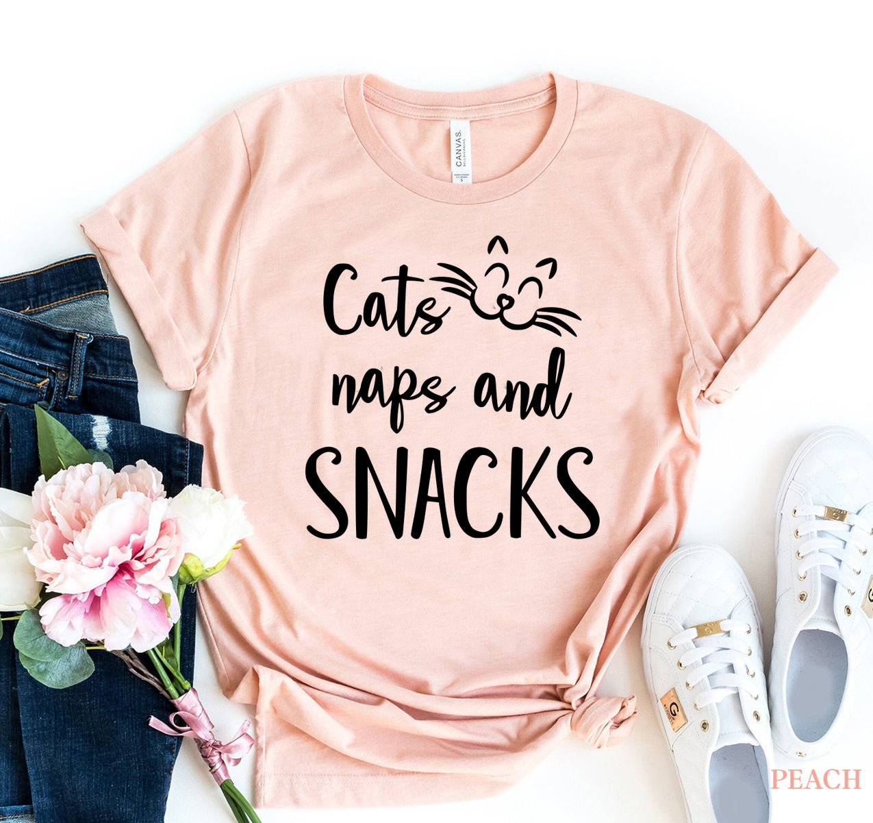 Cats Naps & Snacks T-Shirt、mySite、camillekostekn