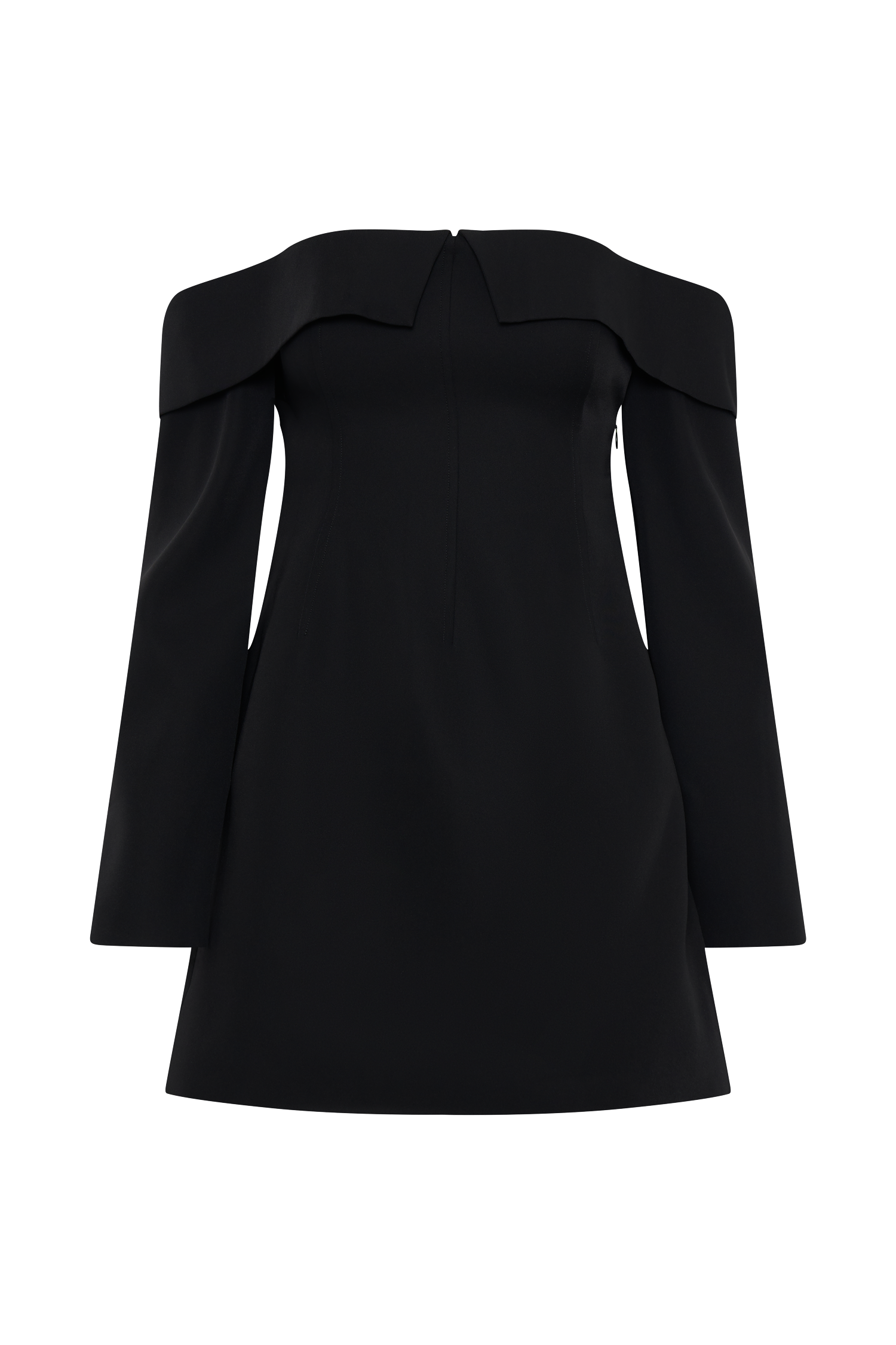 Hugo Suiting Off Shoulder Mini Dress - Black、mySite、solidvoid