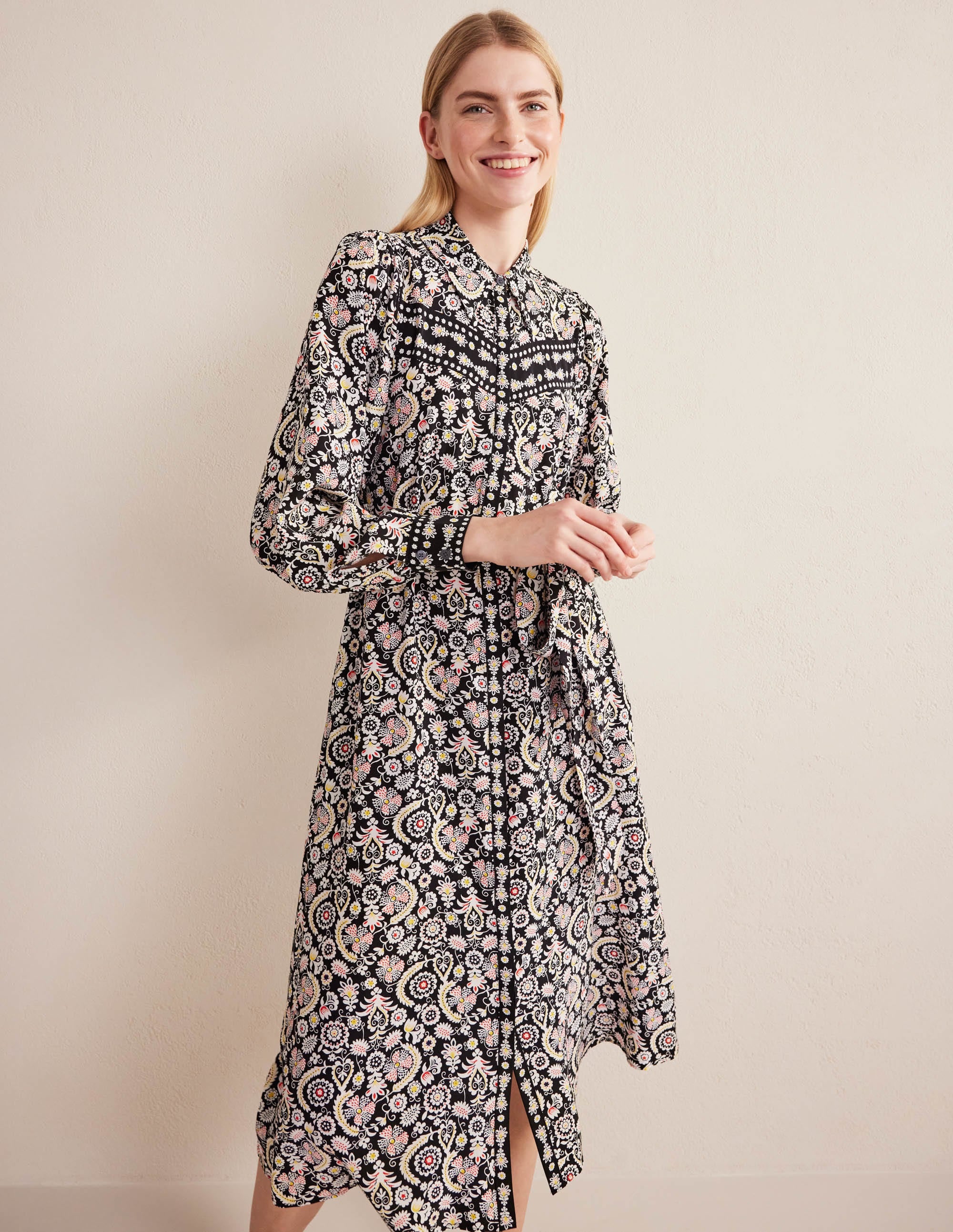  Midi Shirt Dress-Black, Tropic Charm、mySite、ashleygrahame