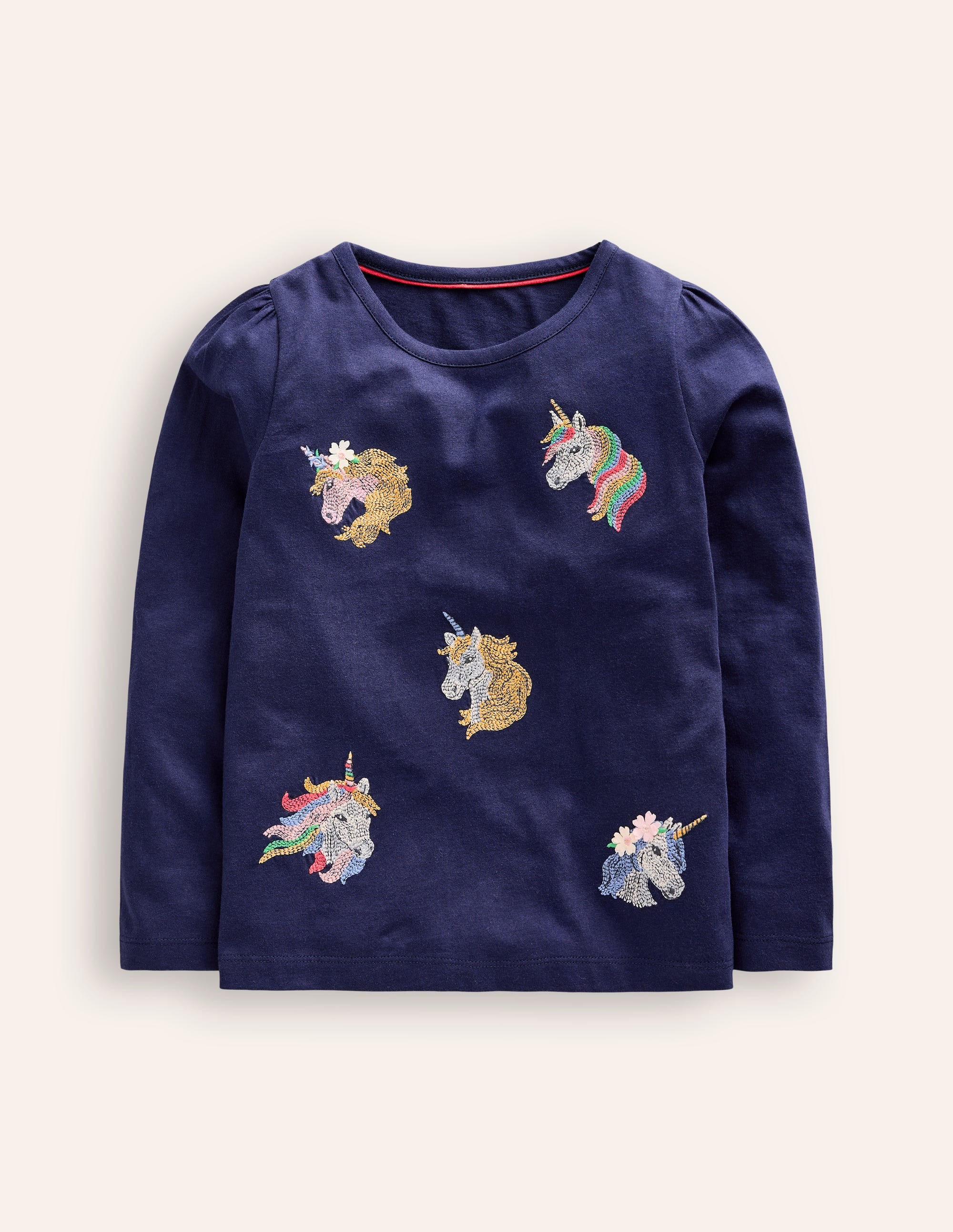  Superstitch Puff Sleeve Top-Starboard Blue Unicorns、mySite、ashleygrahame