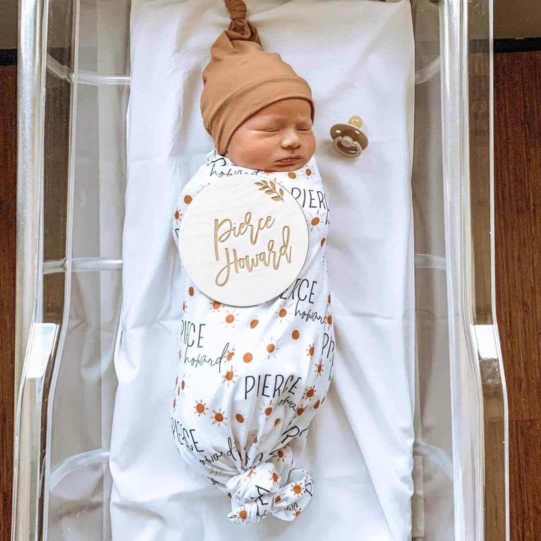  Desert Suns Personalized Baby Name Swaddle Blanket、mySite、layawaytickets