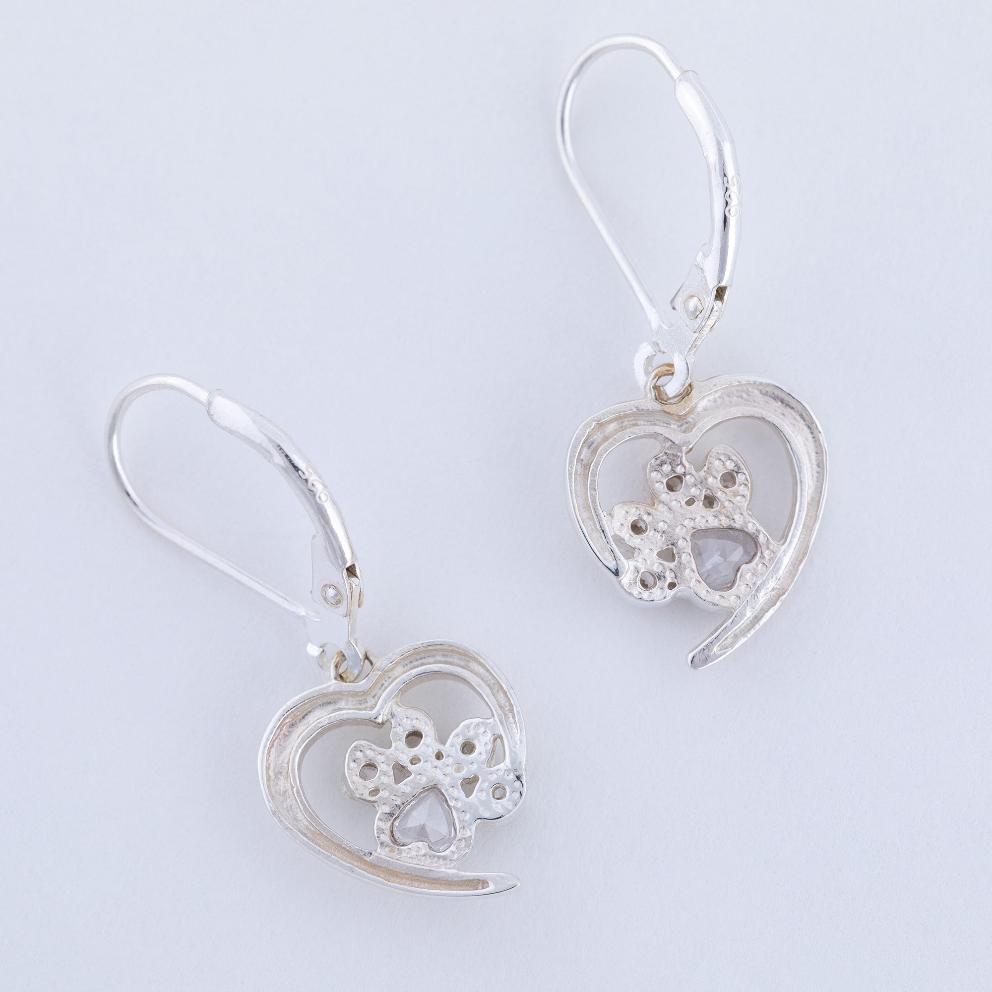 Always in My Heart Sterling Birthstone Paw Print Earrings、mySite、camillekostekn
