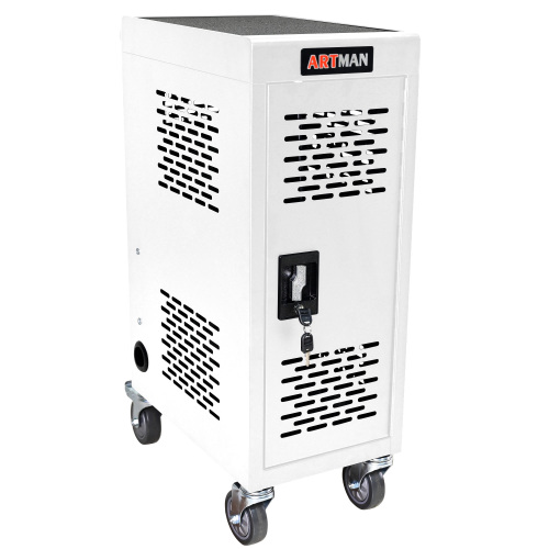 16-Compartment Removable Locking Charging Cabinet for Laptop, Chromebook-Black、、casual