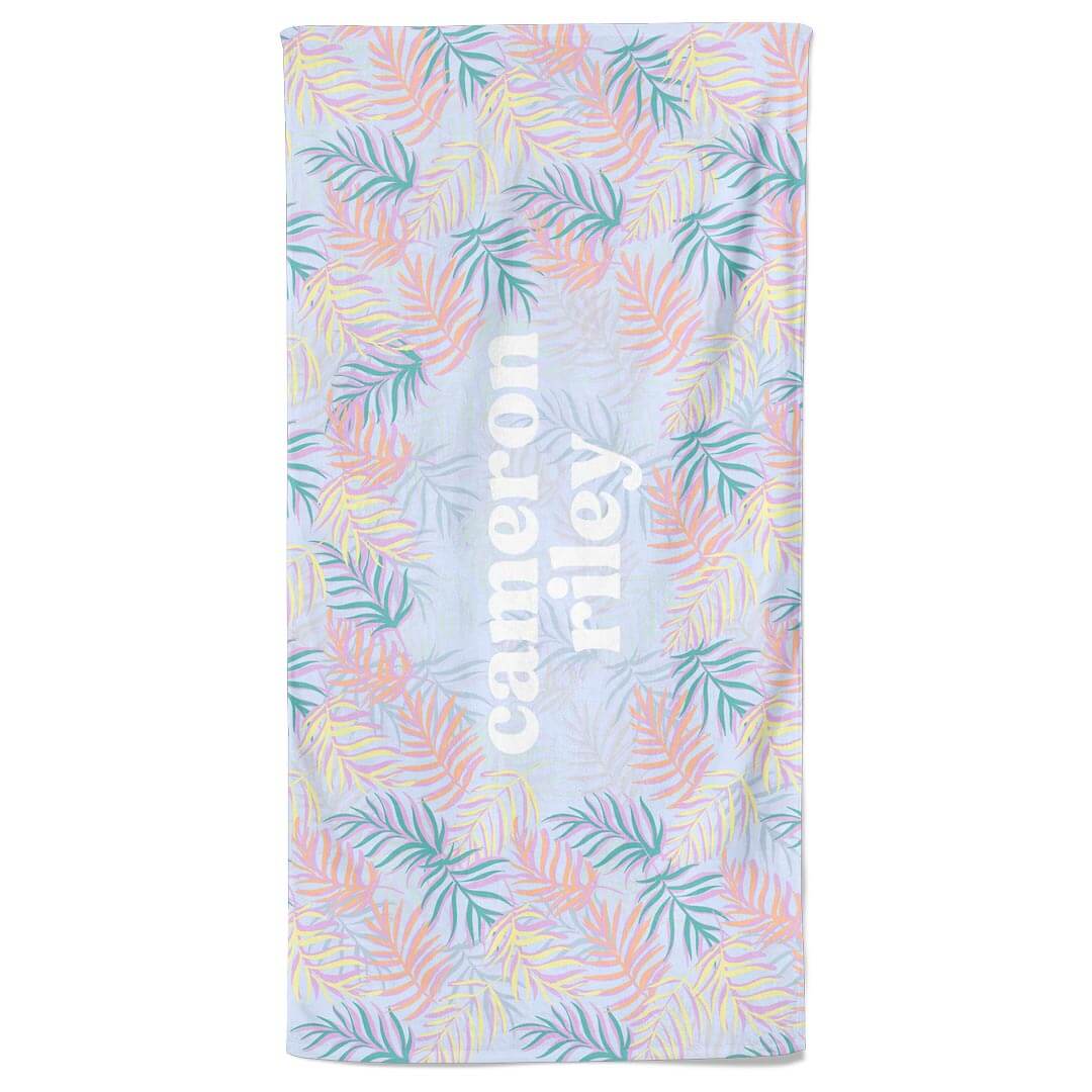  Island Palms Personalized Kids Beach Towel、mySite、layawaytickets