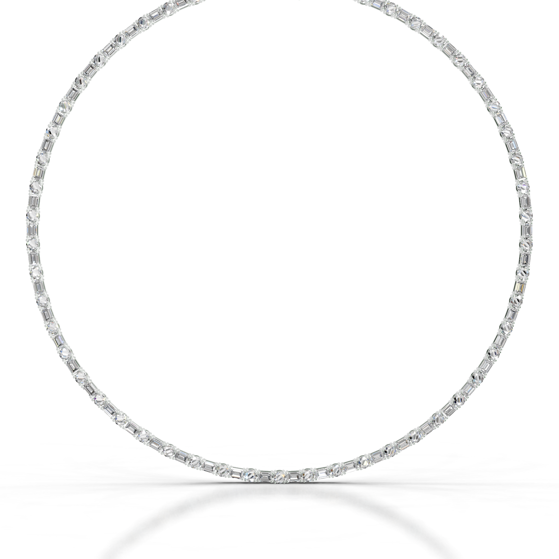 Isadora Lab Grown Diamond Tennis Collier (15 Carat) -18K White Gold、mySite、hinf8tx79