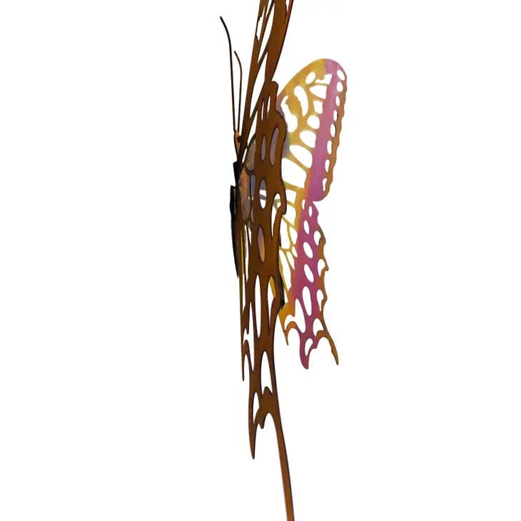 Large Swallowtail Butterfly Metal Rustic Indoor or Outdoor Wall Decor、mySite、g9winljtr