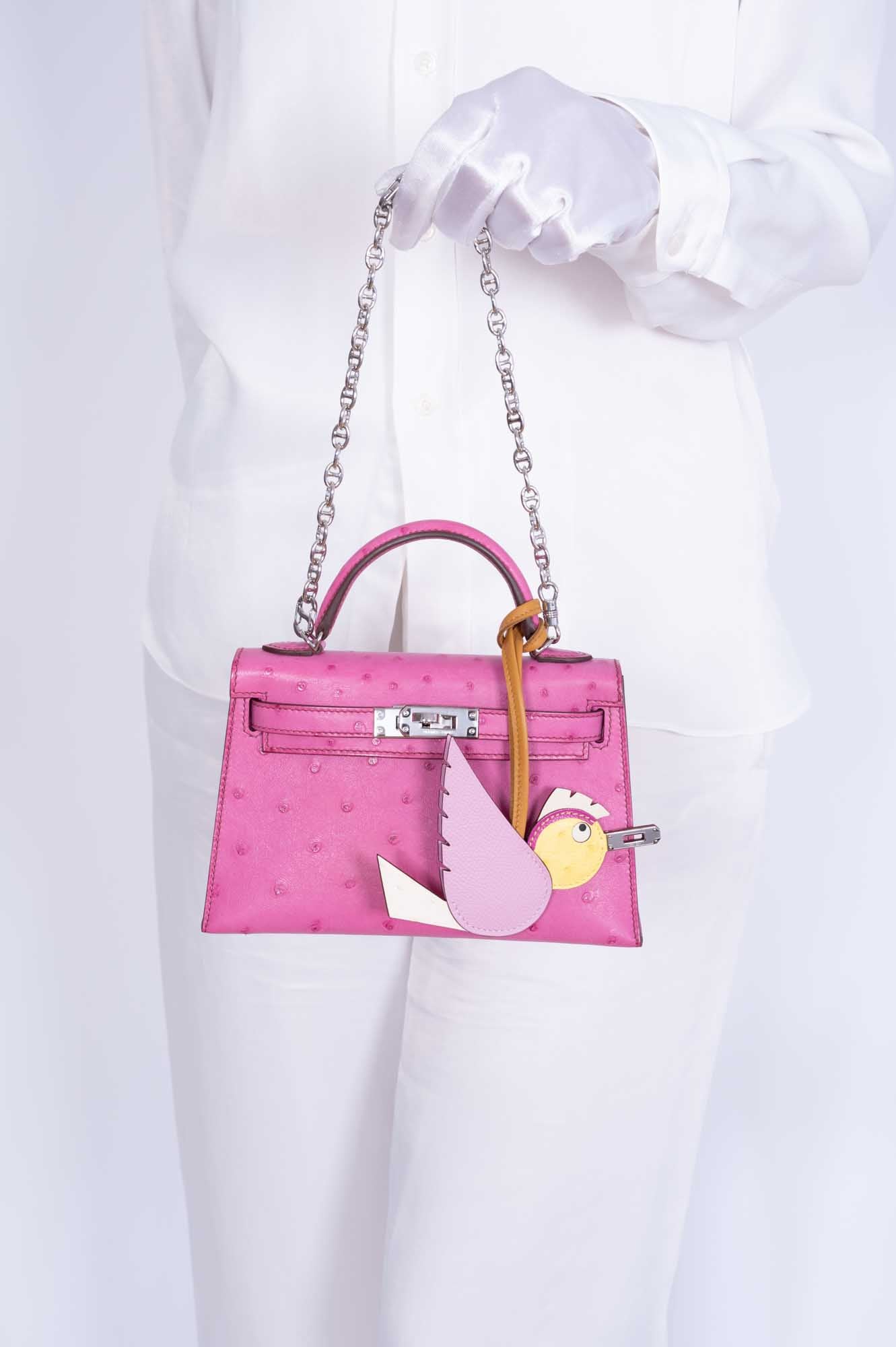 Hermès Mini Kelly 20 Fuchsia Ostrich Palladium Hardware、mySite、garminoutage.com