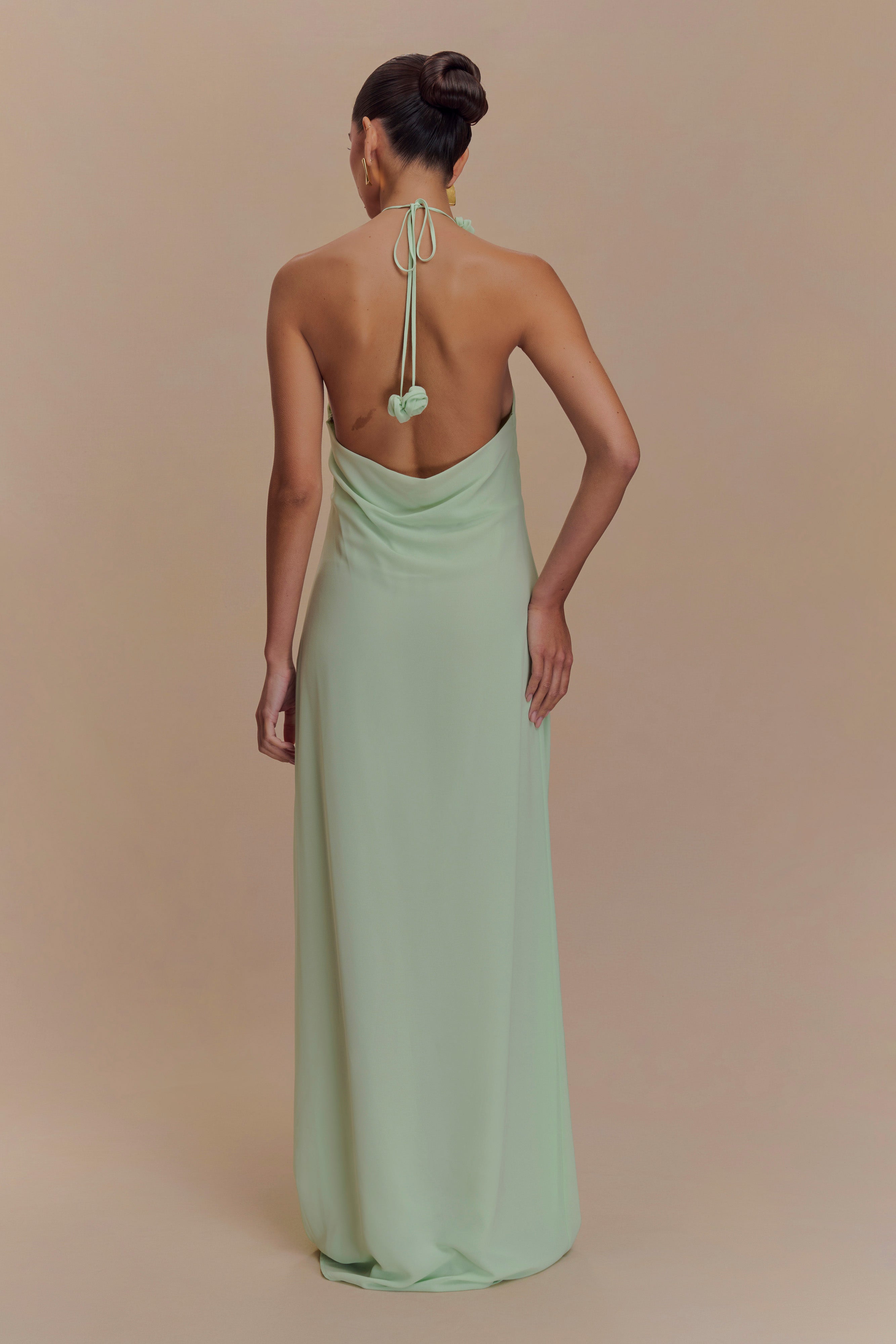 Rosalia Cowl Neck Maxi Dress - Sage、mySite、solidvoid