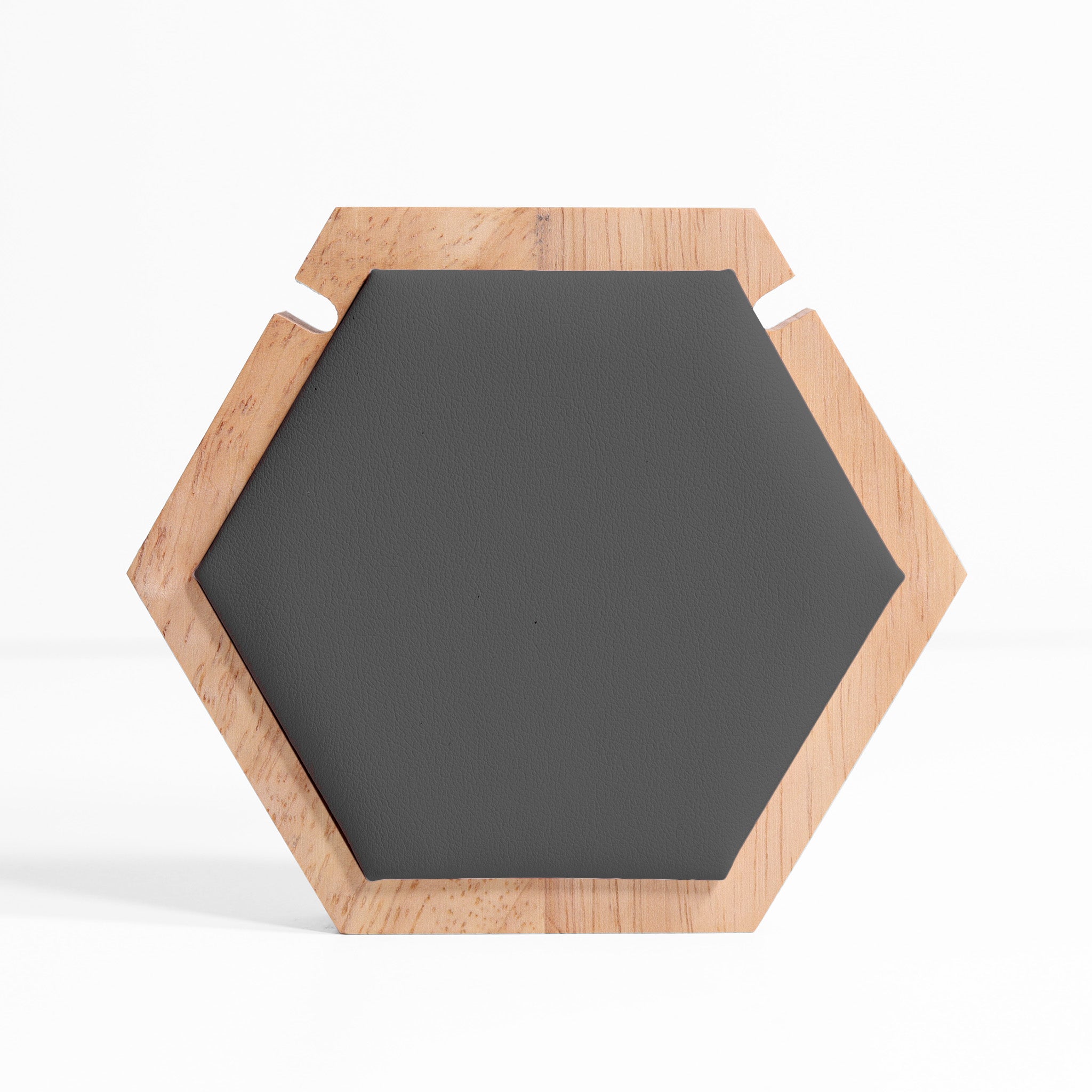Natural Wood & Leather 1 Unit Hexagon Necklace Display / DSP0031、mySite、dreamappss