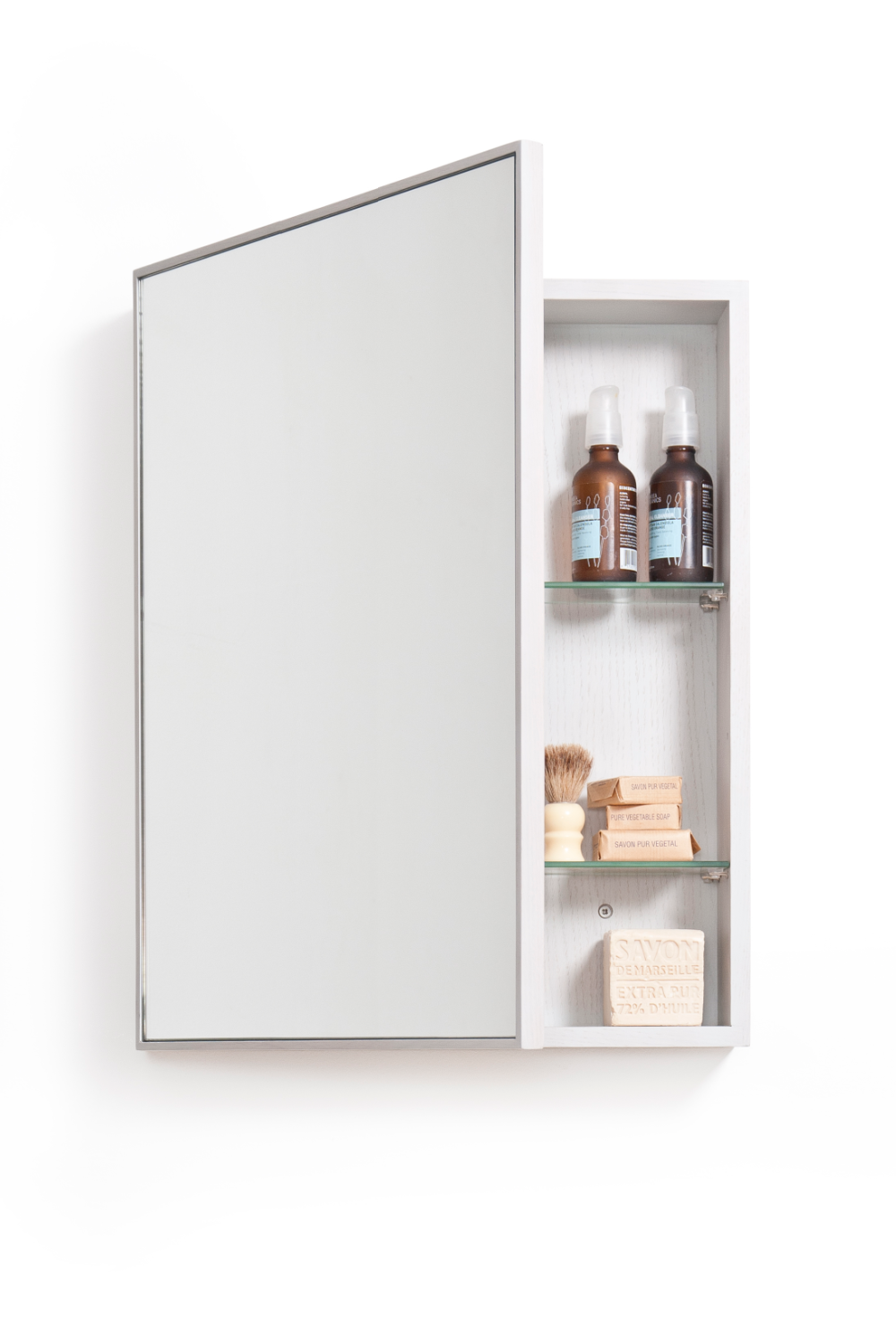 Oak Bathroom Cabinet with Mirror | Wireworks Slimline、mySite、neckold