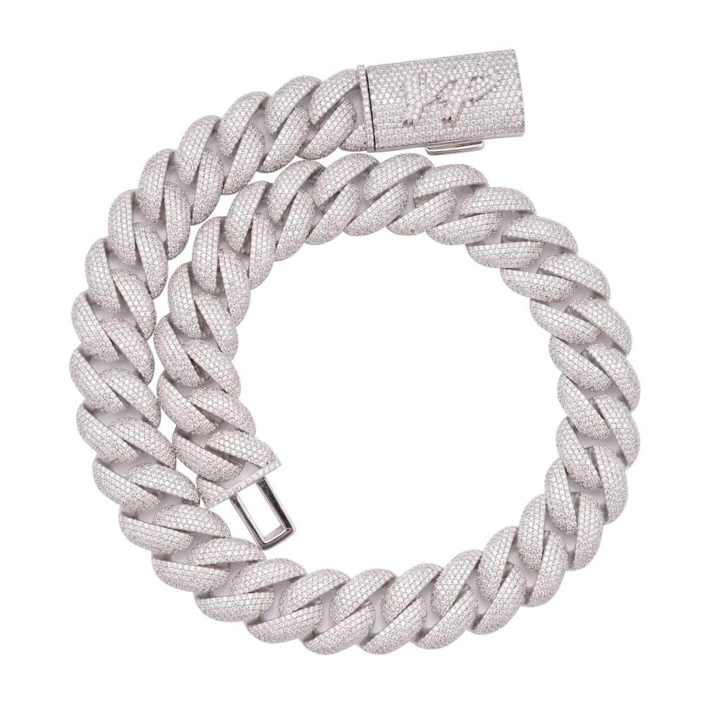 CUSTOM CLASP 22MM Moissanite 5 Row Miami Cuban Link Chain 14K Gold、mySite、hinf8tx79