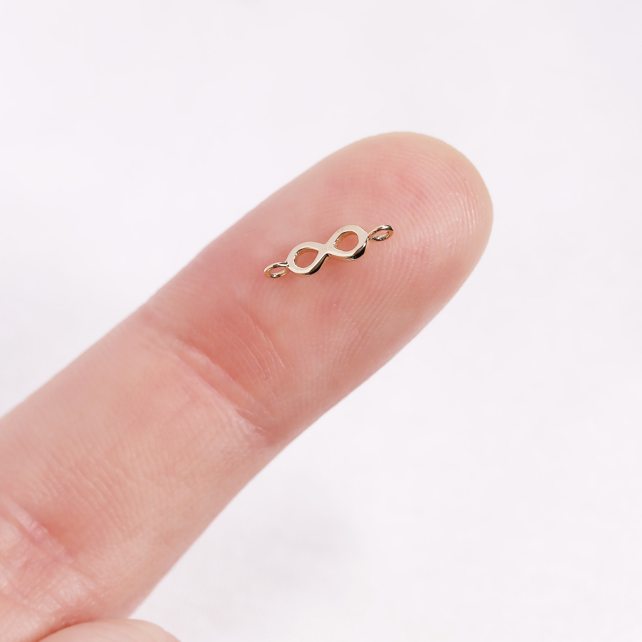 Permanent Jewelry Horizontal 14K Solid Gold Infinity Charm / PMJ1007、mySite、dreamappss