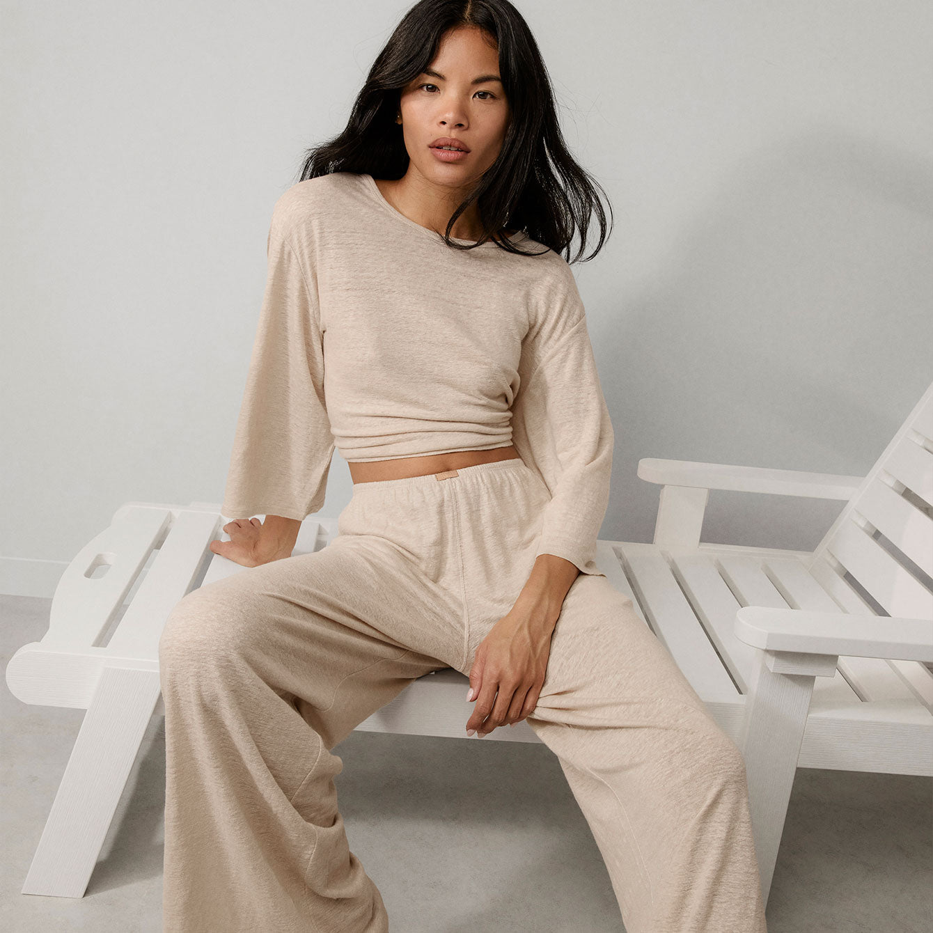 Linen Knit Back Slit Top、mySite、bengalsvssteelers