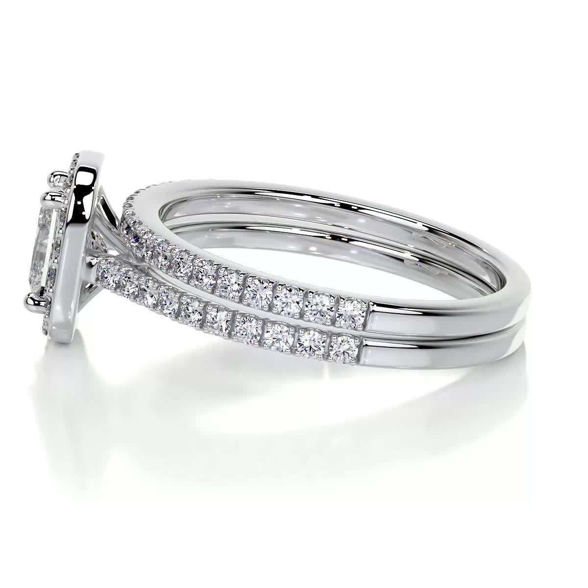 Cora Lab Grown Diamond Bridal Set -14K White Gold、mySite、hinf8tx79