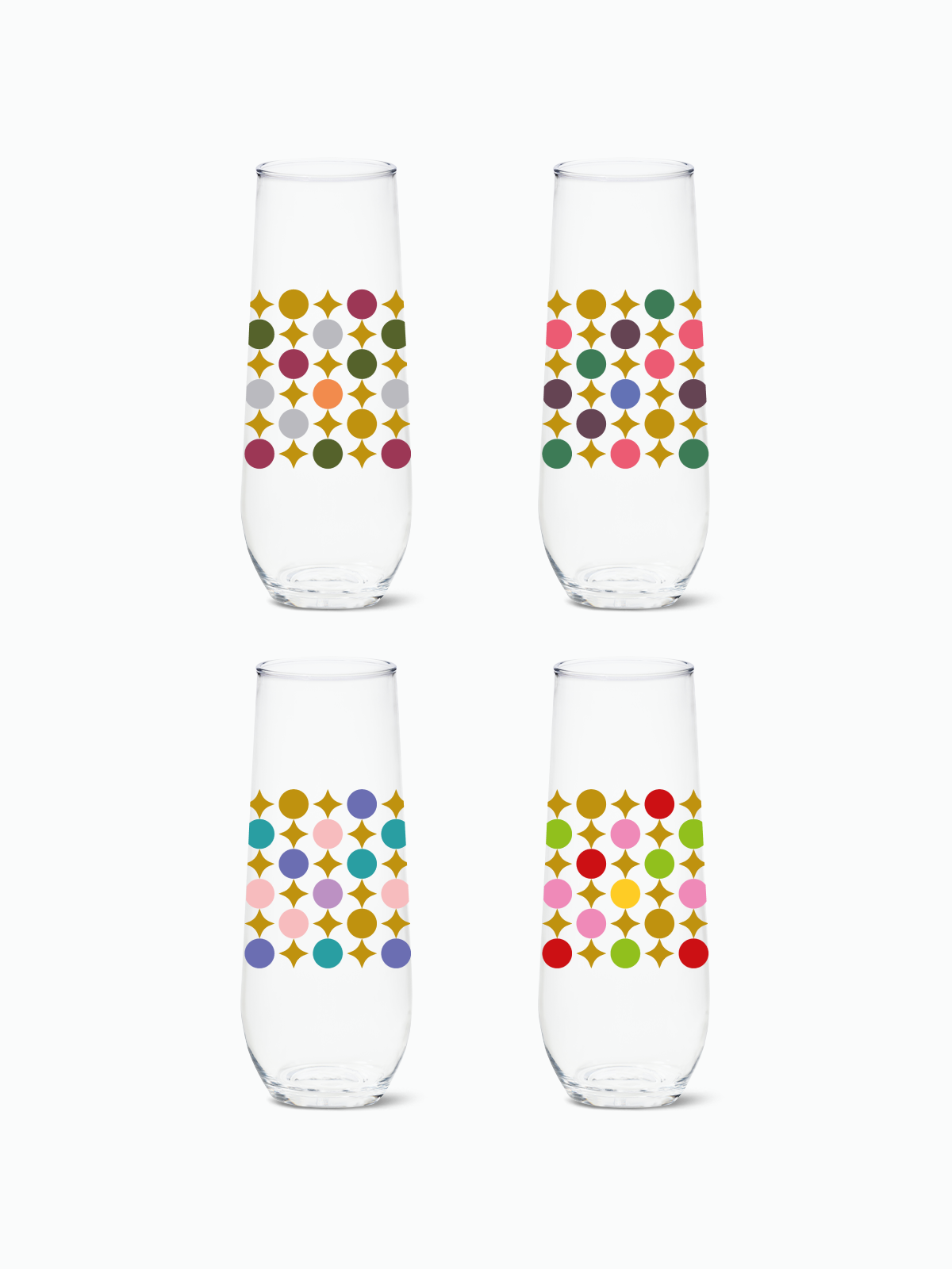 Mid-Century Modern Pattern - RESERVE 9oz Stemless Champagne Tritan Copolyester Glass、mySite、camillekostekn