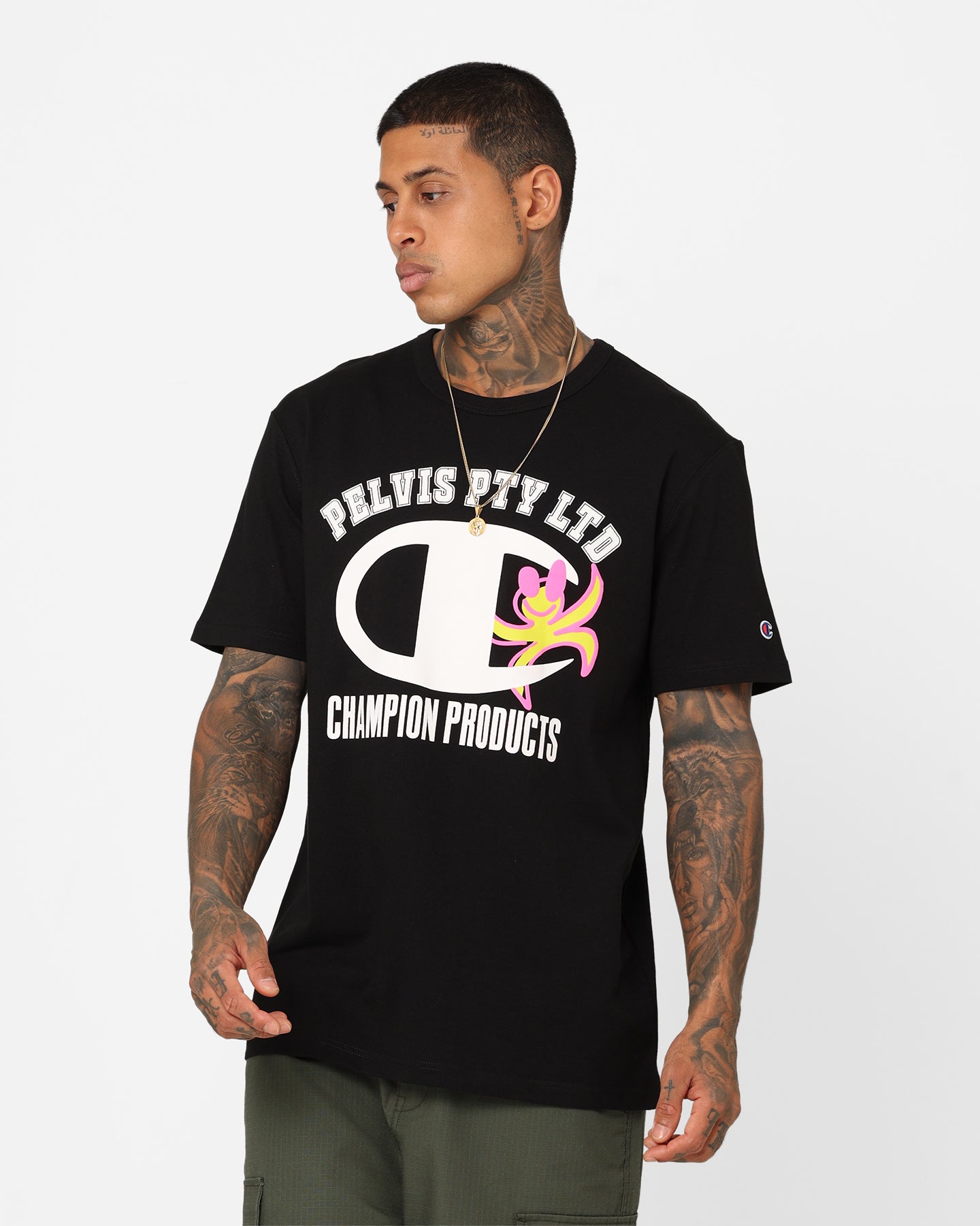 Champion X Pelvis Graphic T-Shirt Black、mySite、zt4zffjzw