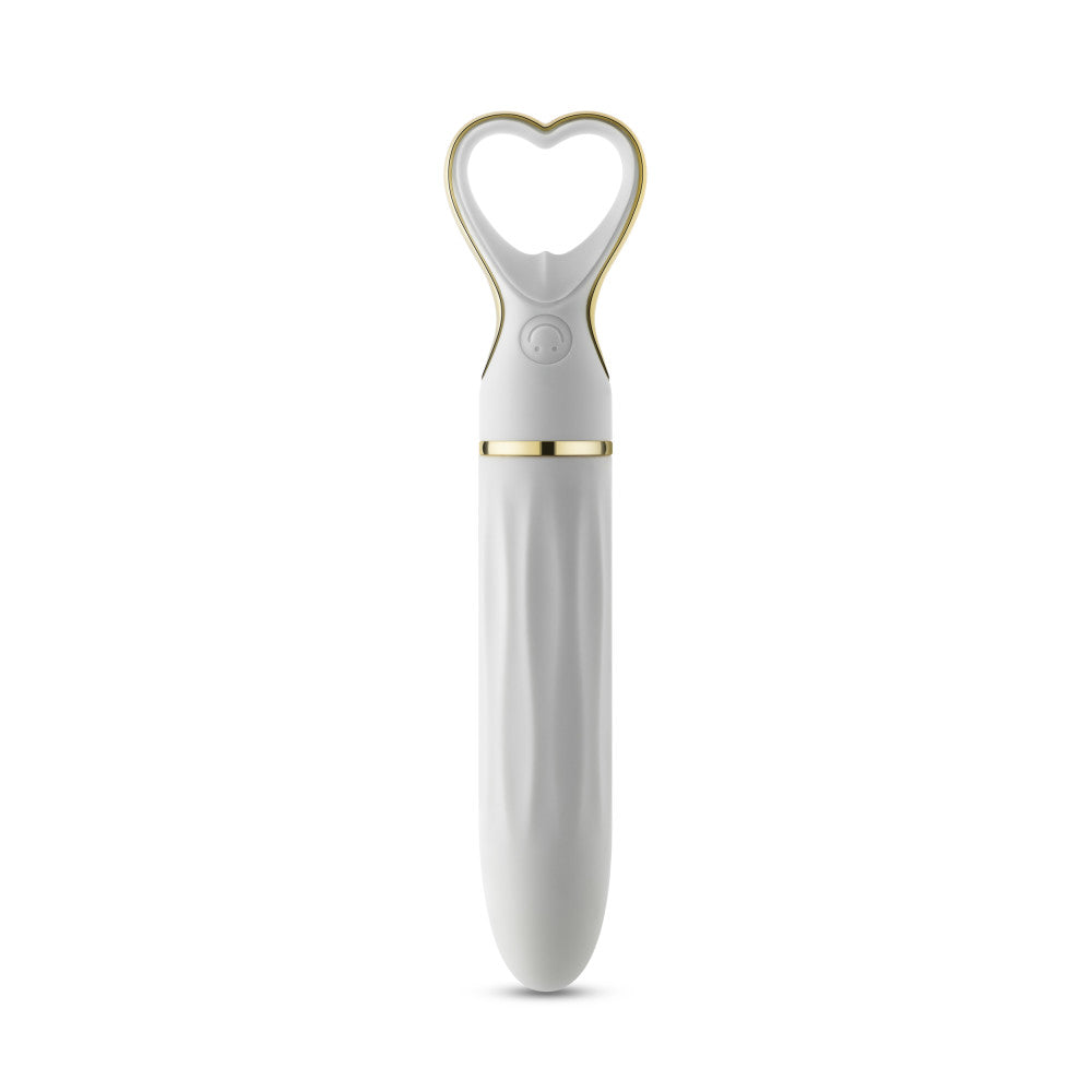 Delice™ By Blush® | Heartthrob Silicone Bullet Vibrator With Heart-Shaped Handle – White Bouquet、mySite、bottomscart