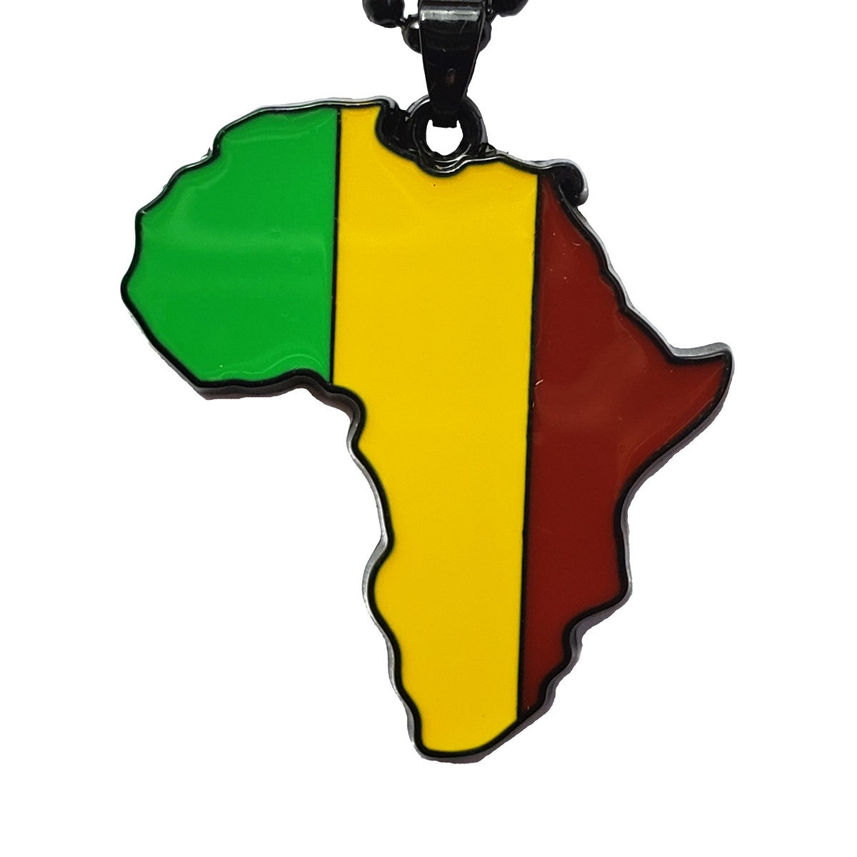 Mali Flag Pendant Necklace Africa Map Necklace、mySite、solidvoid
