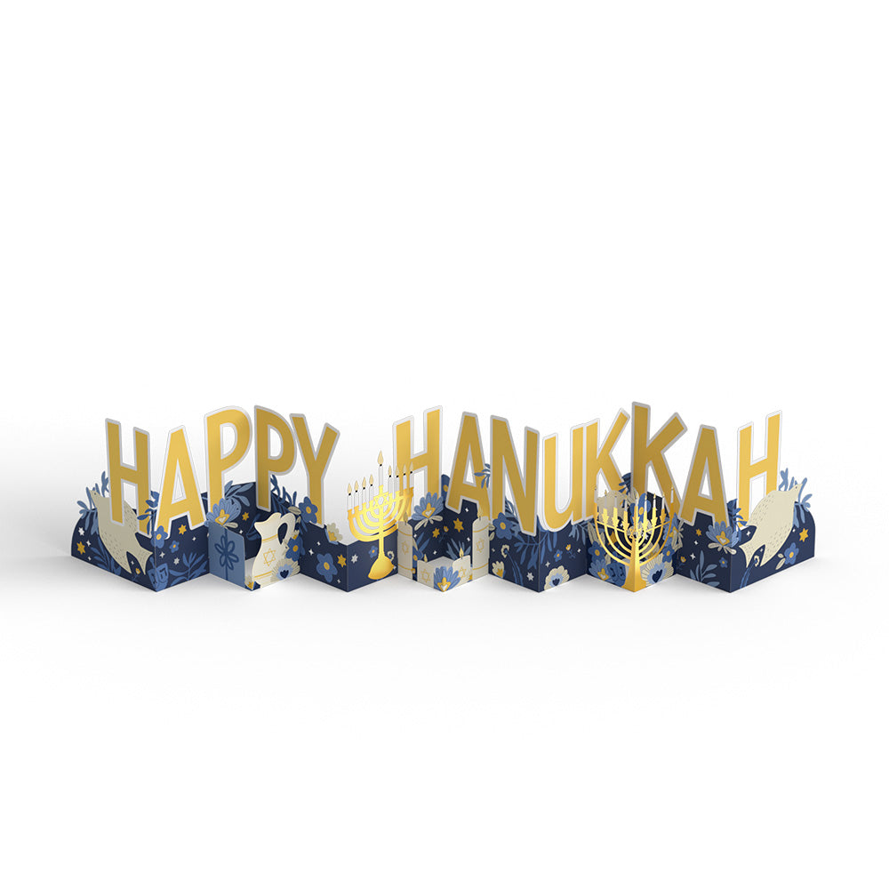 Elegant Happy Hanukkah Loooooong Card™ (Expands to 2 feet)、mySite、solidvoid