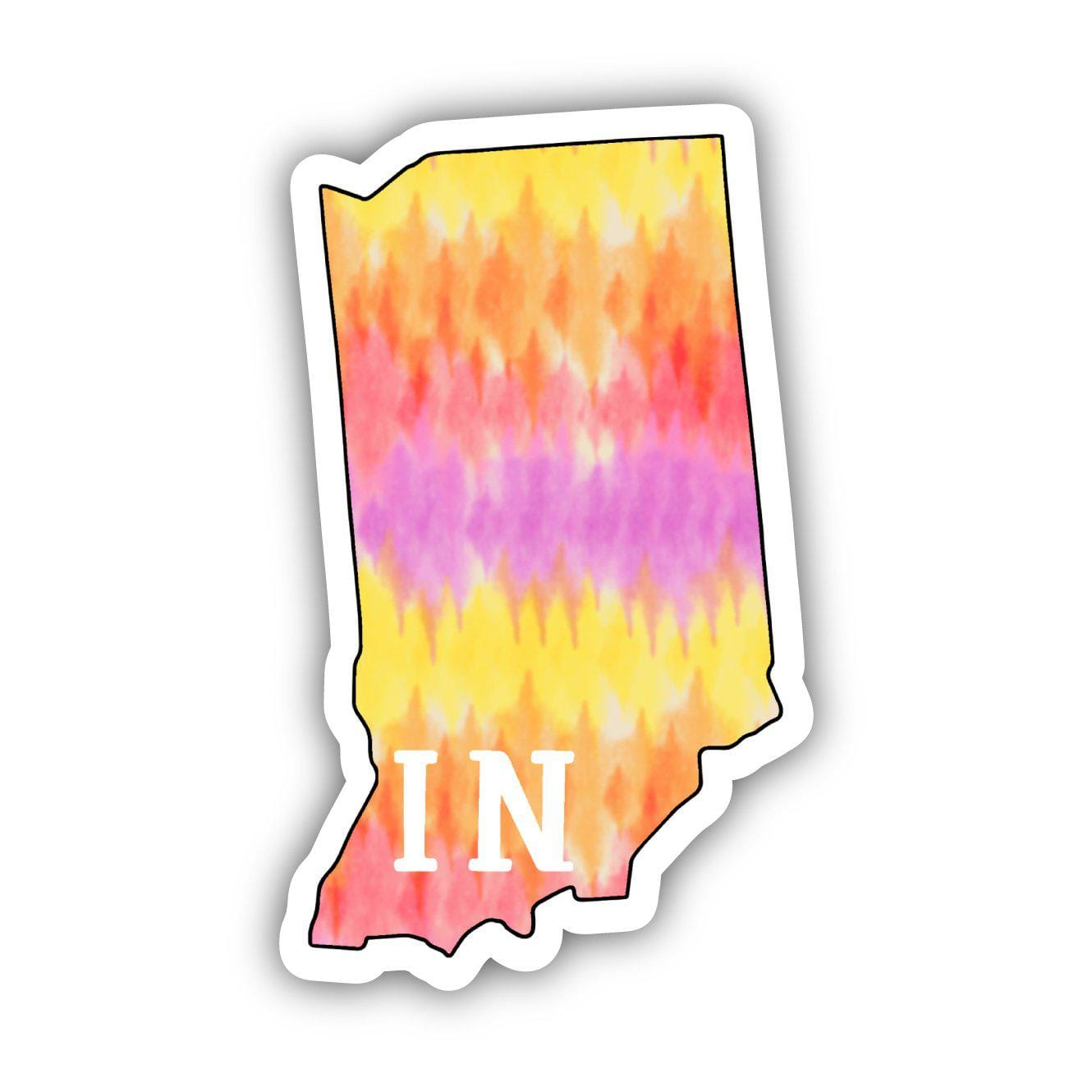  Indiana Tie Dye Stripes Sticker、mySite、elrpsem3k