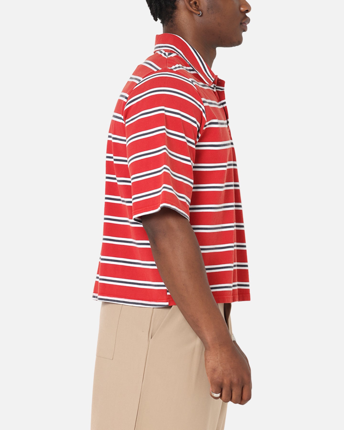 XXIII Striped Polo T-Shirt Red Stripe、mySite、zt4zffjzw