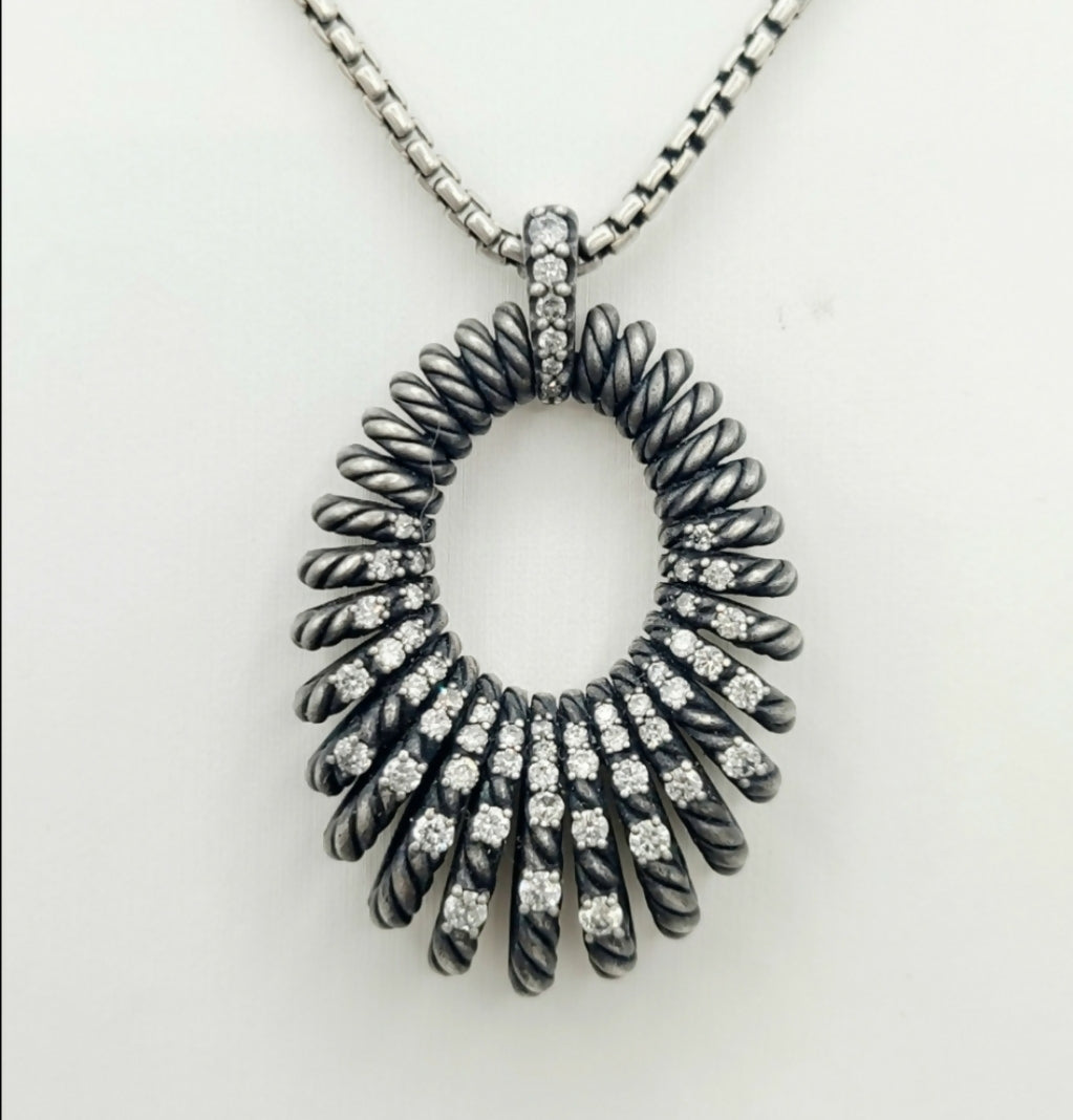 David Yurman Tempo Necklace 鈥?34mm Diamond Pendant、mySite、hinf8tx79