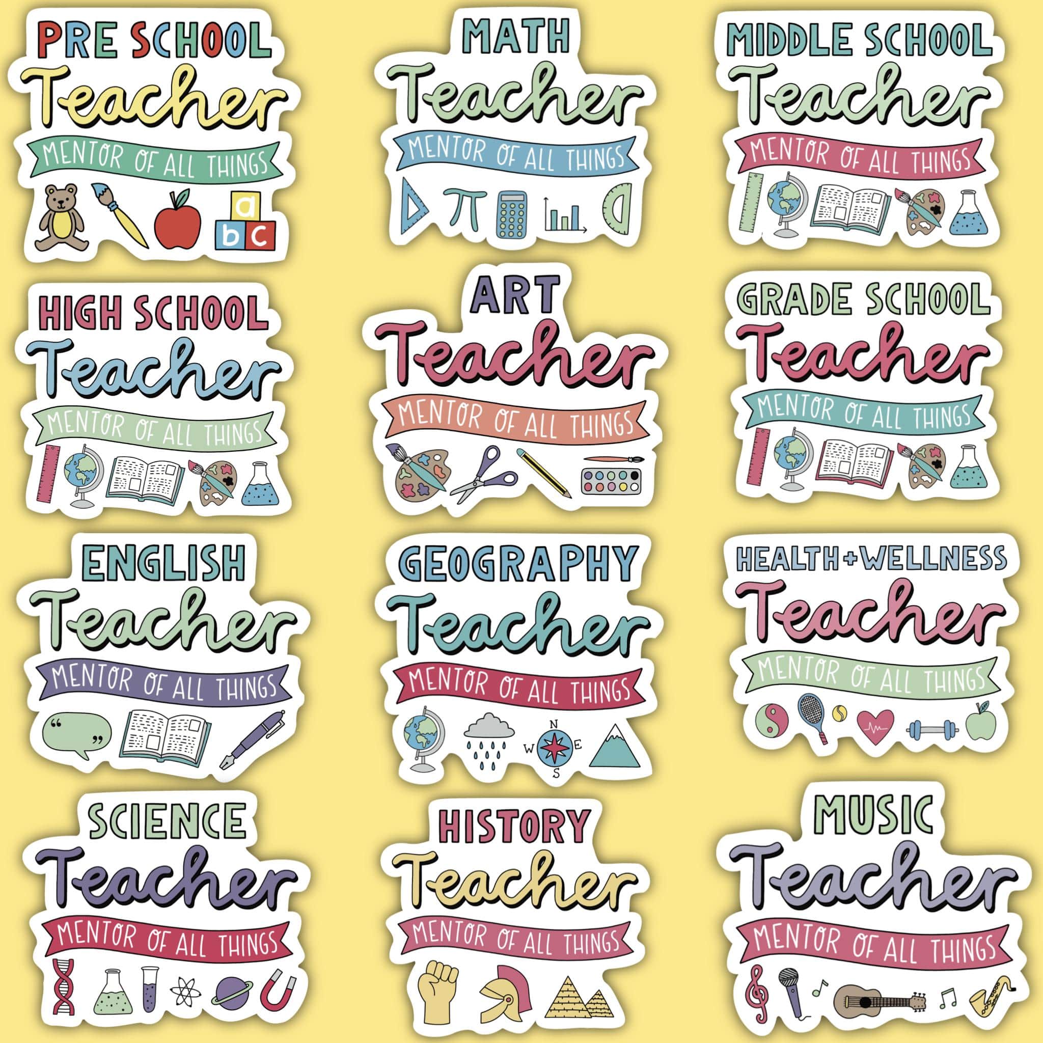  Teacher Of All Things Sticker 12 Pack、mySite、elrpsem3k