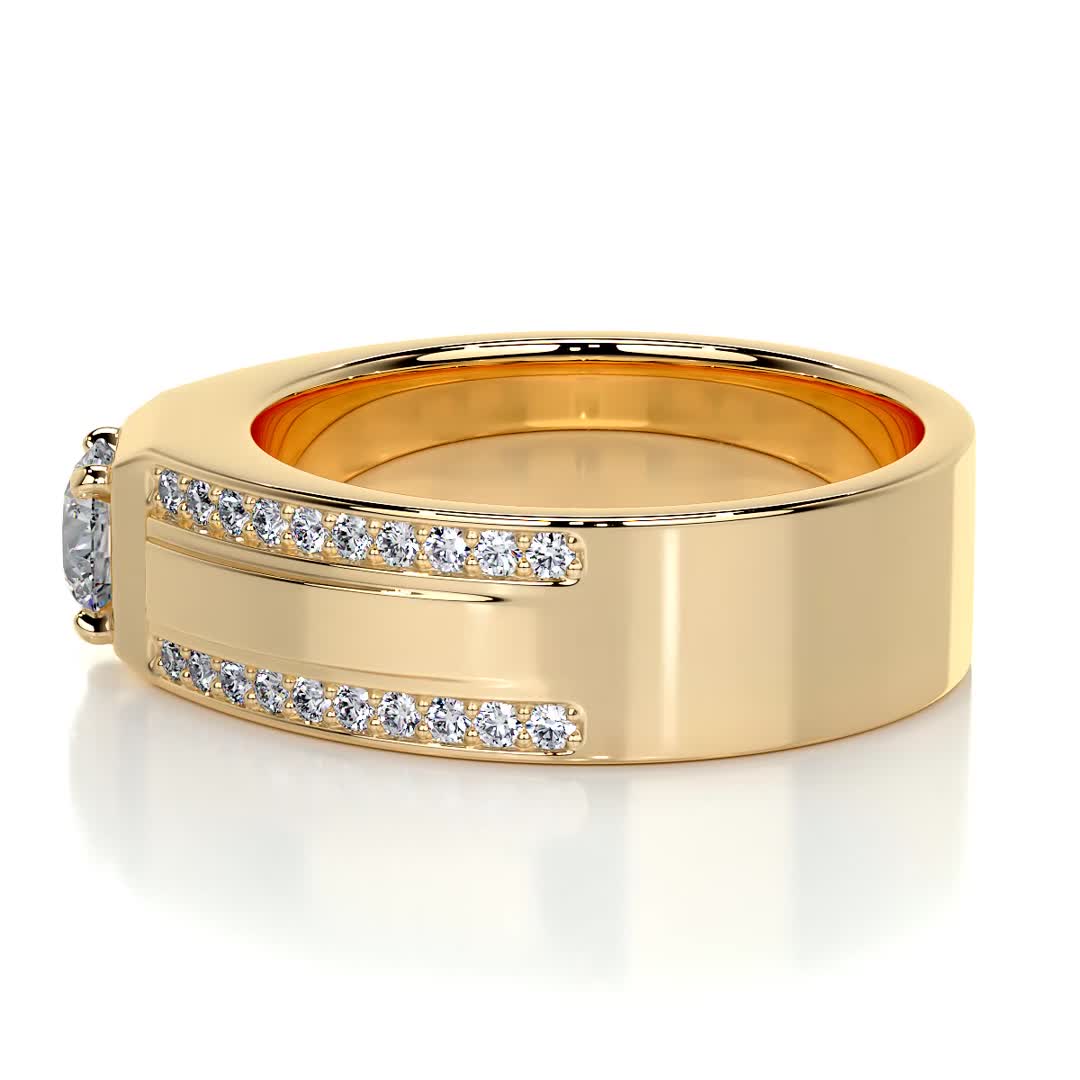 Raquel Diamond Wedding Band (1.25 Carat) -18K Yellow Gold、mySite、hinf8tx79