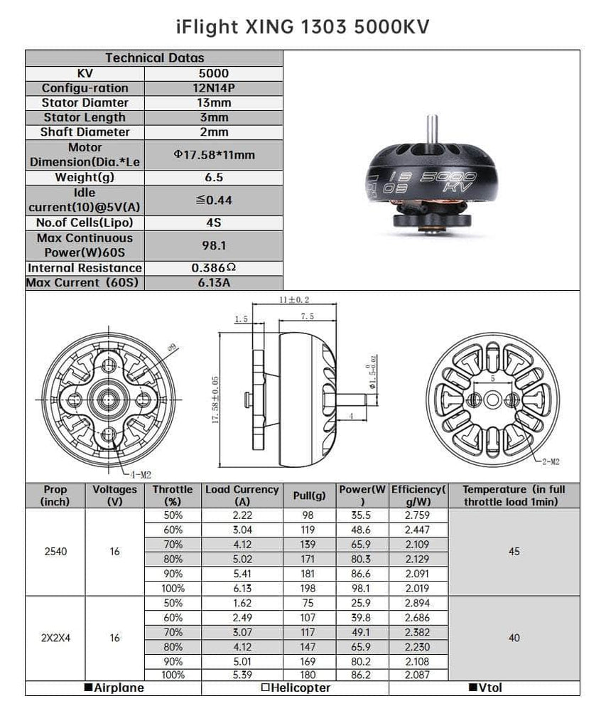 iFlight Xing 1303 5000Kv Micro Motor