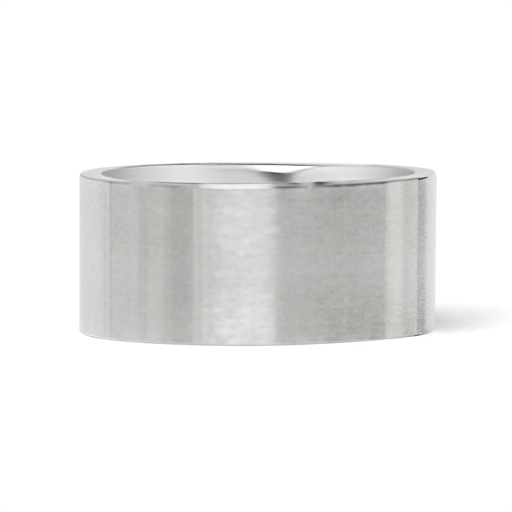 Stainless Steel Brushed Flat Edge Blank Ring / CFR7009、mySite、dreamappss