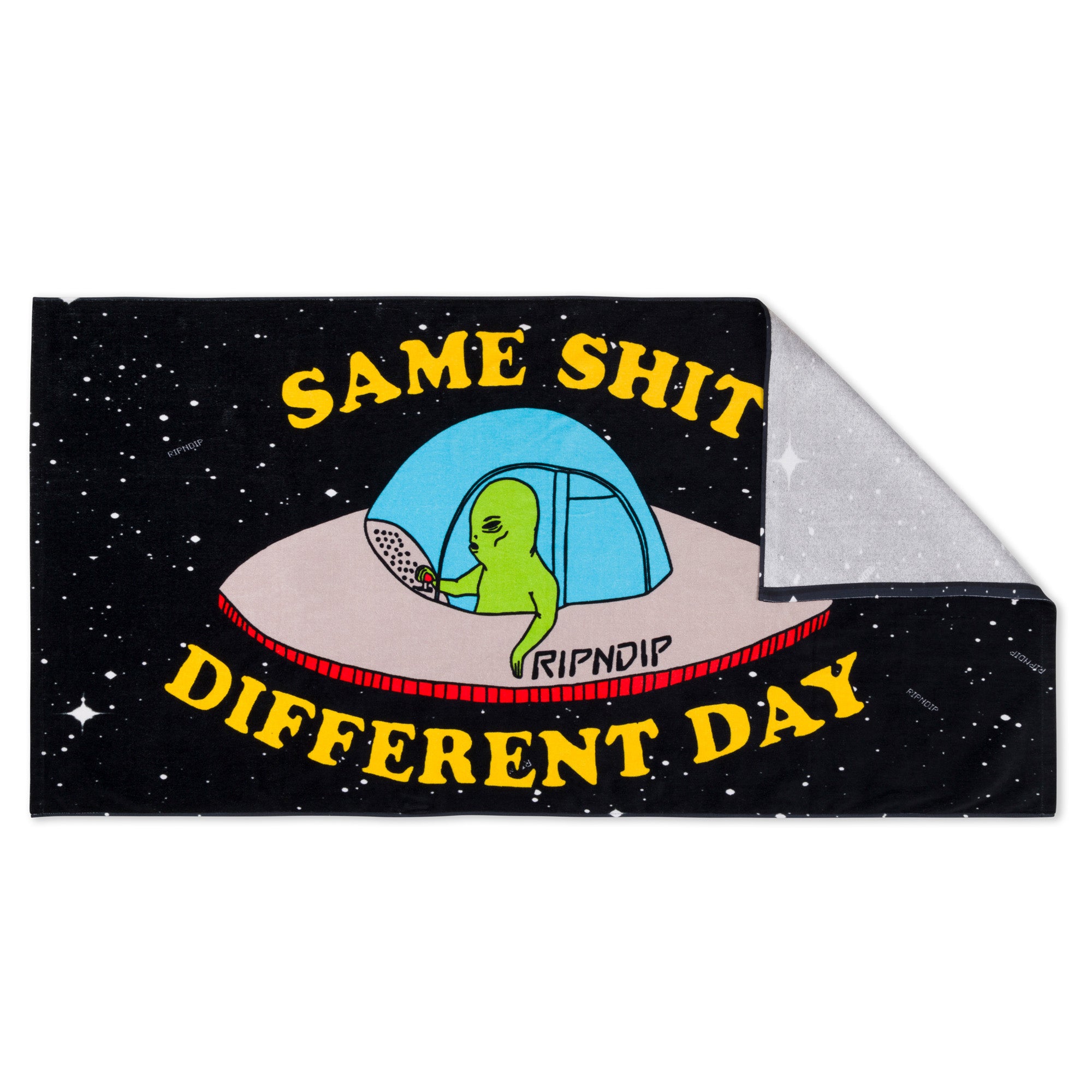  Same Shit Different Day Beach Towel (Black)、mySite、merchandisen