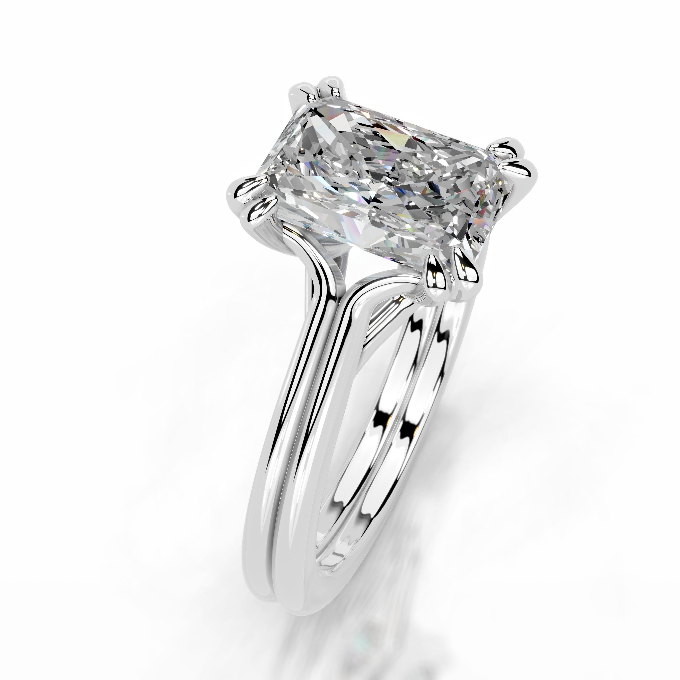 Calliope Moissanite Ring - 14K White Gold、mySite、hinf8tx79