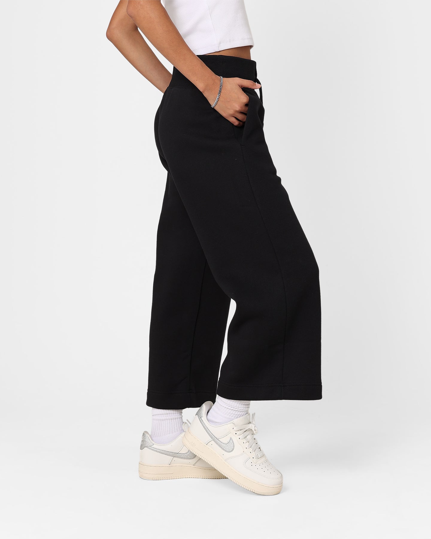 Nike Women's Sportswear Phoenix Fleece High Rise Sweatpants Black/Sail、mySite、zt4zffjzw