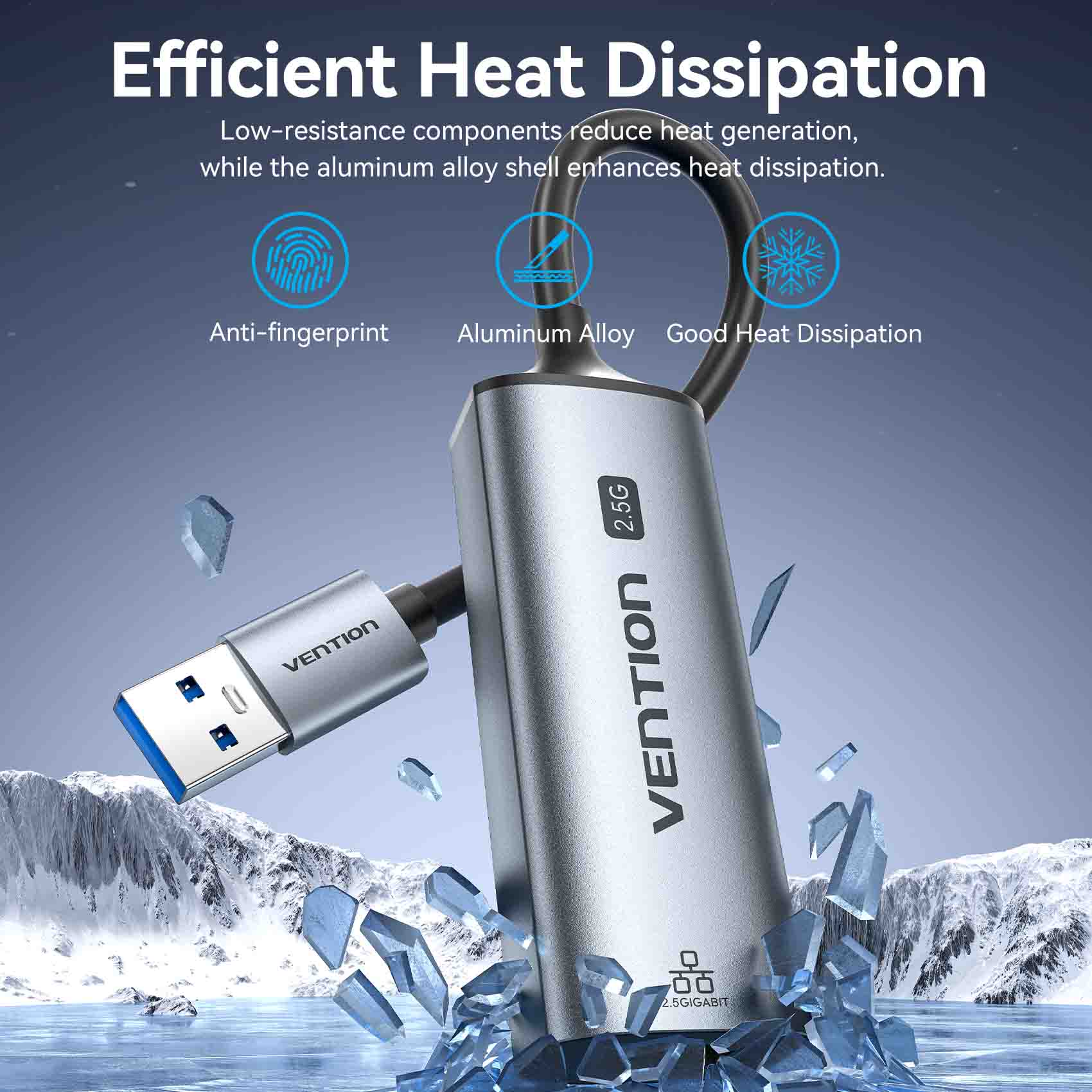 Vention USB-A to 2.5G Ethernet Adapter、mySite、fannypackpong