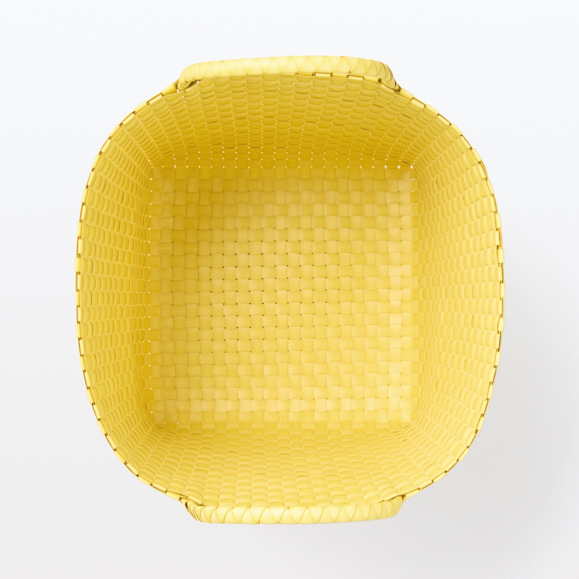  Recycled Polypropylene Strap Weave Basket - Yellow - Large (dia. 15.7 x H12.6)、mySite、sugarbowlscore