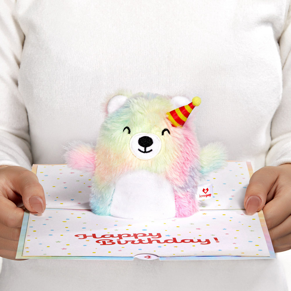 'Eat Cake and Celebrate' Birthday Plushpop Card and Bouquet Bundle、mySite、solidvoid