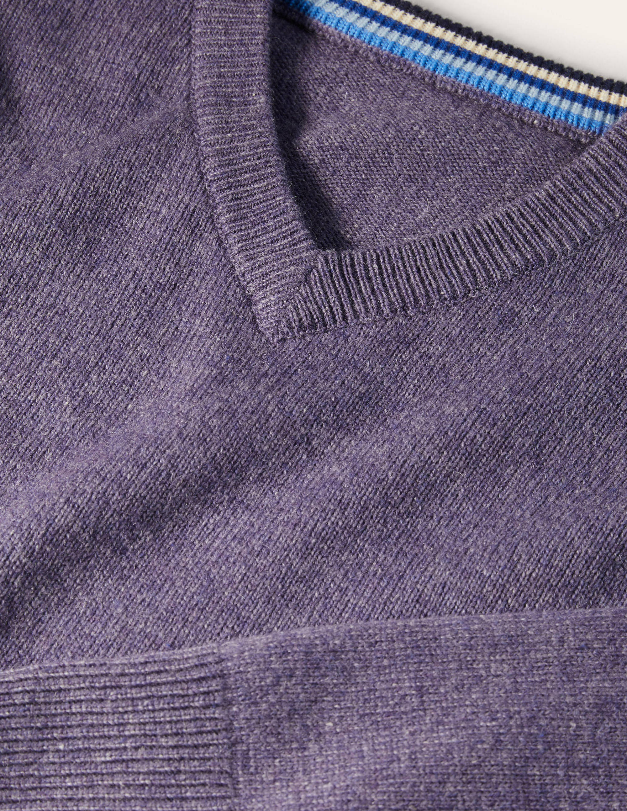  Lambswool V-neck-Heather Melange、mySite、ashleygrahame