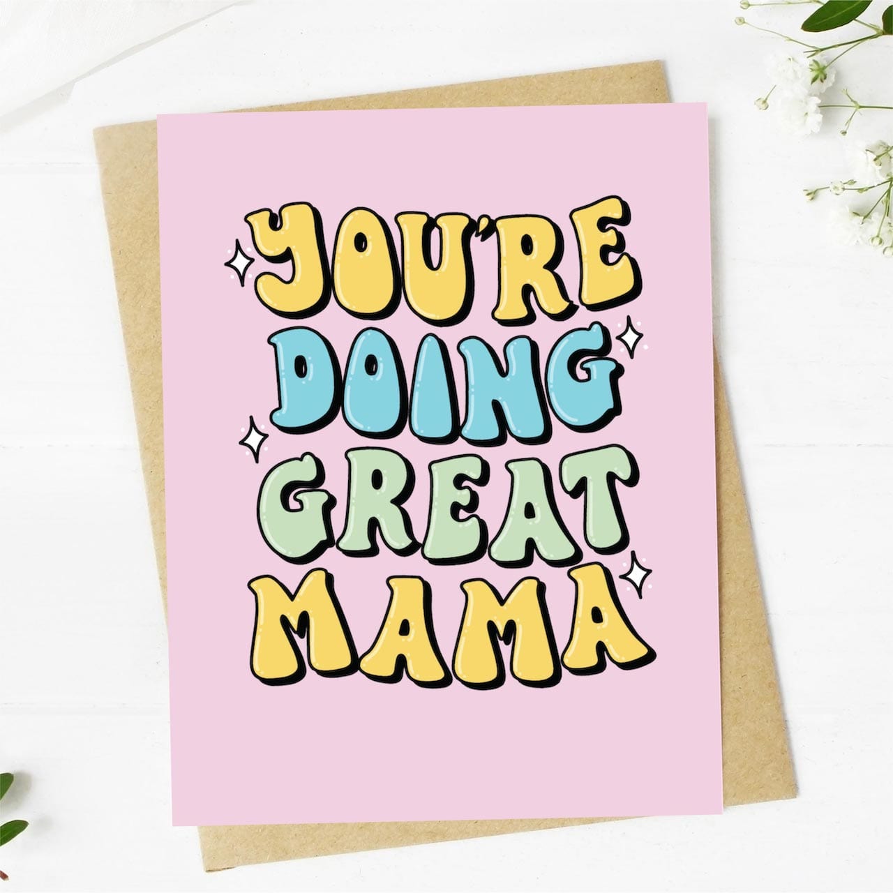  You're Doing Great Mama Retro Greeting Card、mySite、elrpsem3k