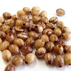 Holy Land Market 9x7mm Rosary Beads (60 Beads) - Bethlehem Oval Olive Wood、mySite、topwebapps
