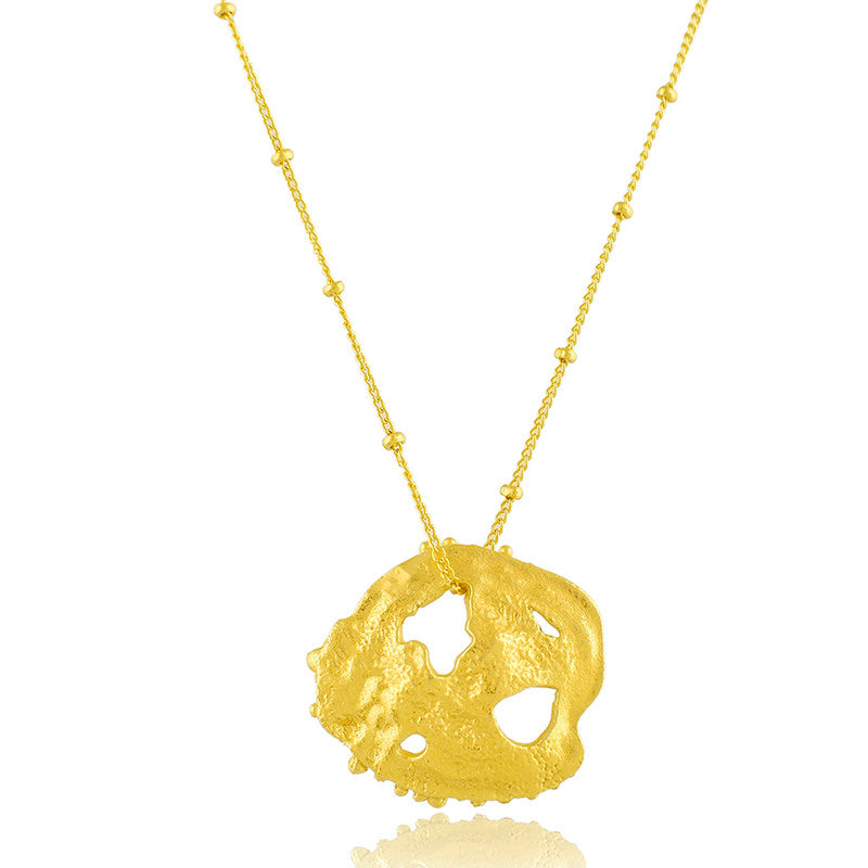 Molten Dotted Charm Necklace | 14K Gold Plated、mySite、camillekostekn