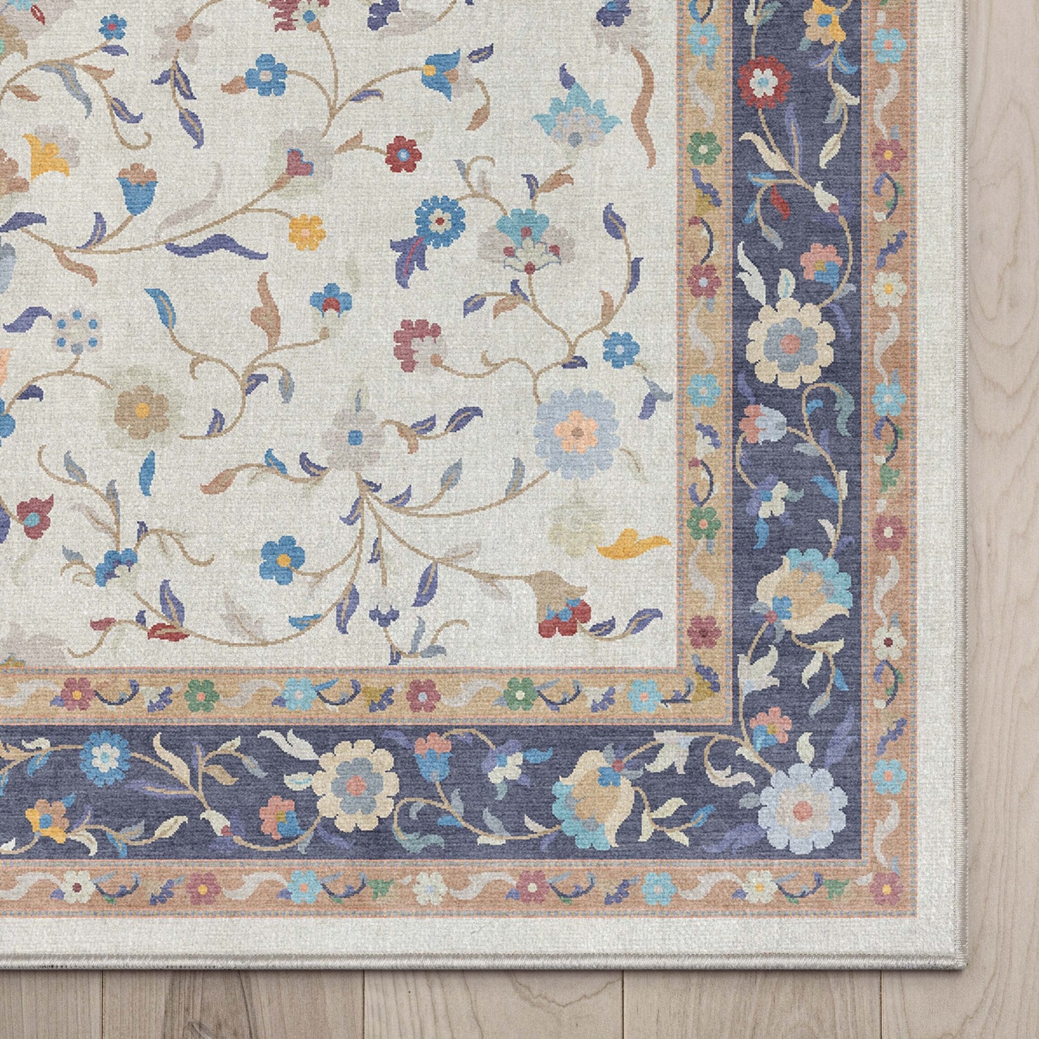 Crayola Floral Elegance Ivory Multi 5' x 7' Area Rug By Well Woven、mySite、gigharbornorthrealestate