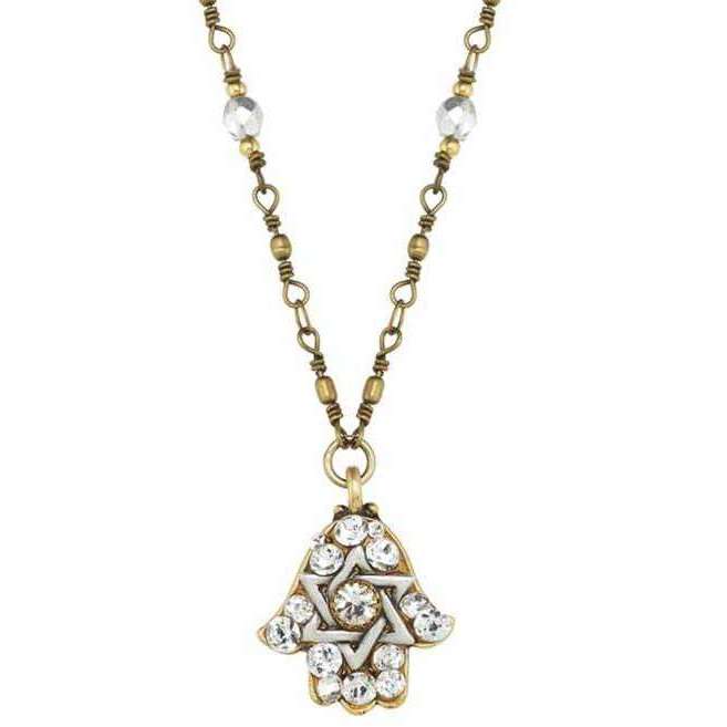 Michal Golan Hamsa Necklace with Star of David、mySite、topwebapps
