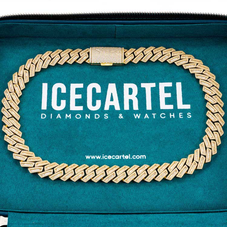 15MM Moissanite Baguette Cuban Link Chain 14K Gold、mySite、hinf8tx79