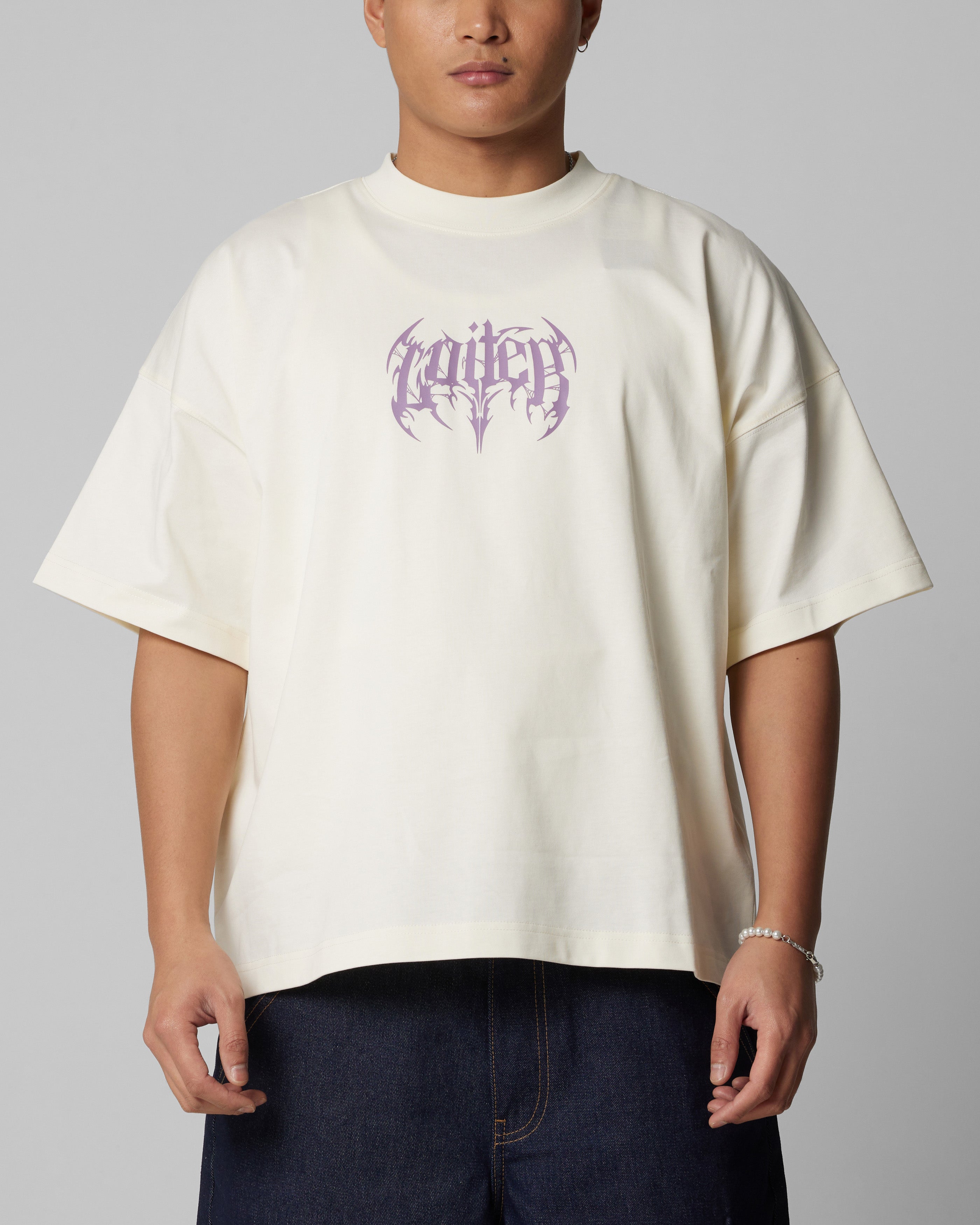 Loiter Metal Boxy T-Shirt Off White、mySite、zt4zffjzw