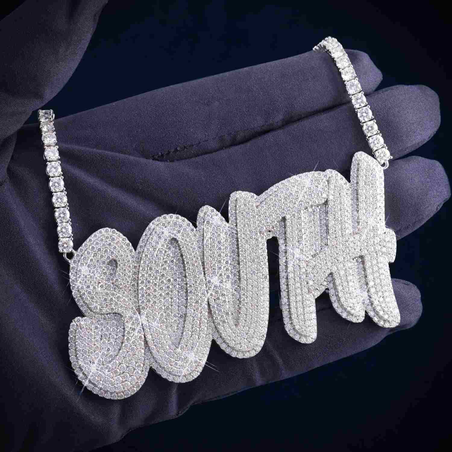 SOUTH Custom Moissanite Pendant 14K Gold、mySite、hinf8tx79