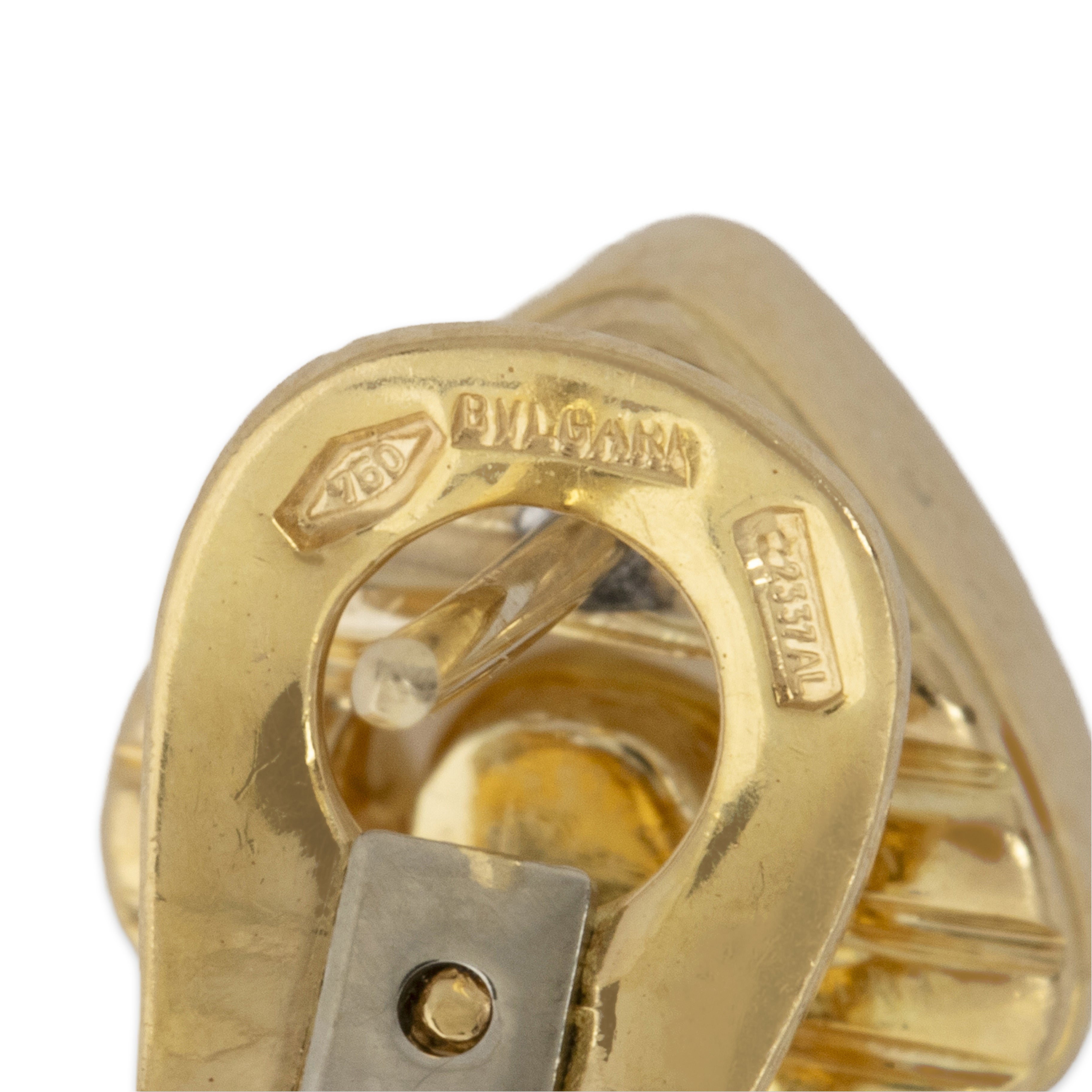 Vintage Bvlgari 18k Yellow & White Gold Doppio Cuore Earrings、mySite、hinf8tx79