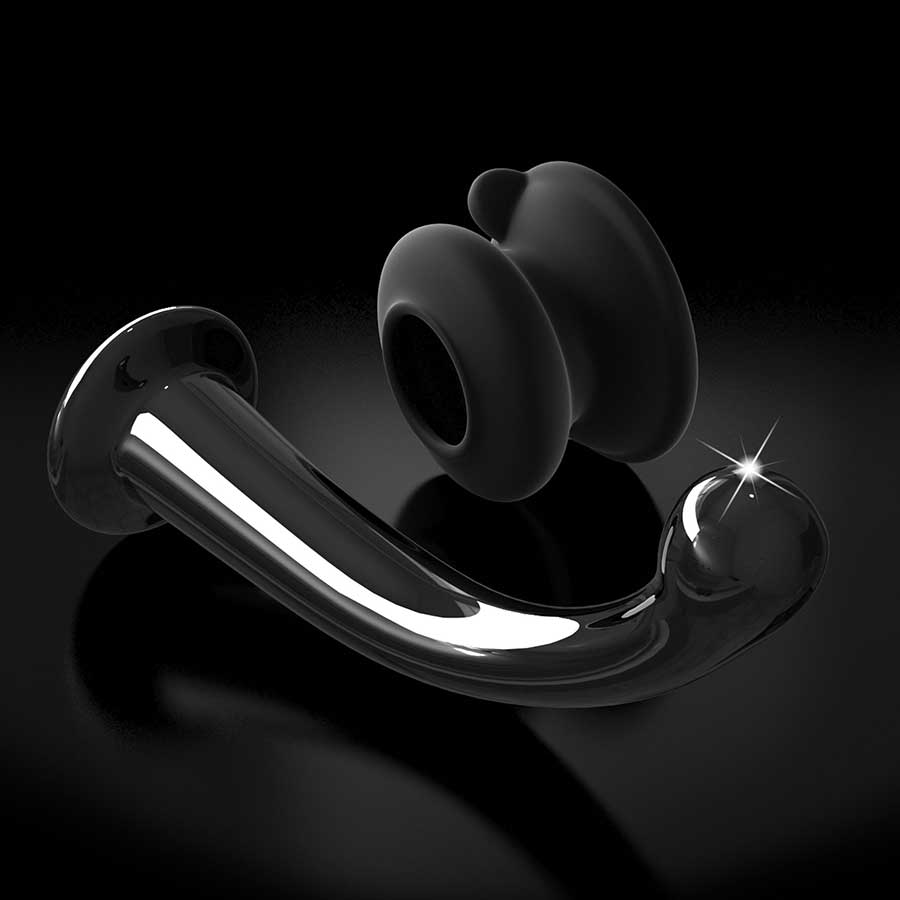 Icicles No. 87 Black Glass Suction Cup Dildo by Pipedream Products、mySite、bottomscart