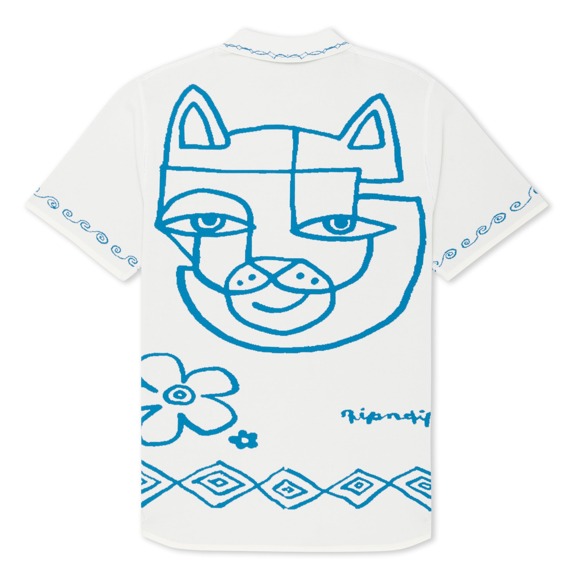  Blonded Knitted Reversible Button Up (Off White)、mySite、merchandisen