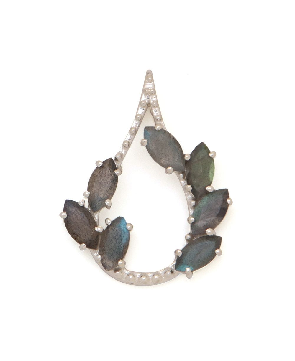 Sterling Silver Labradorite Gemstone Vine Pendant、mySite、topwebapps