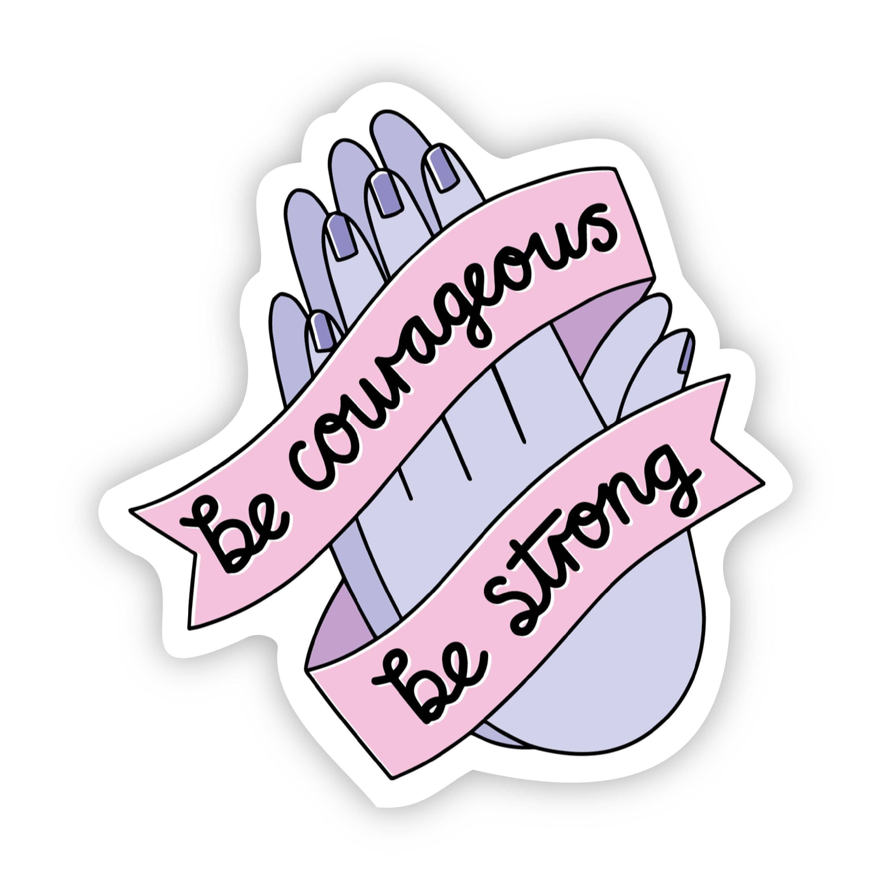  Be courageous, be strong praying hands sticker、mySite、elrpsem3k
